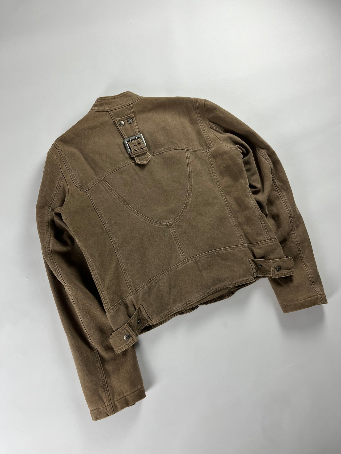 Roberto Cavalli Asymmetrical Zip Biker Jacket SS 2004 - L