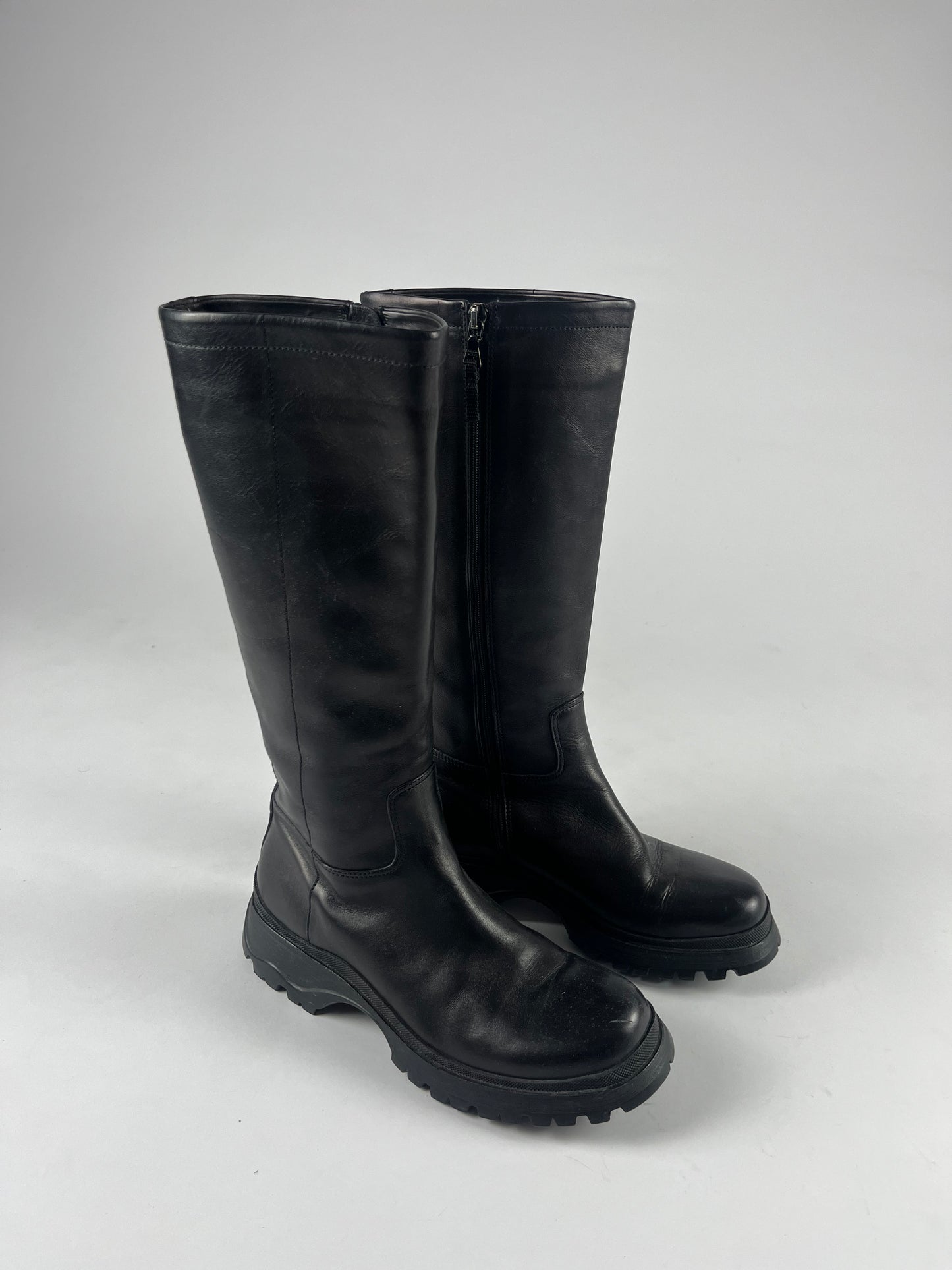 Prada Premium Leather Combats Boots FW 2003 - 36,5 IT/37,5 EU