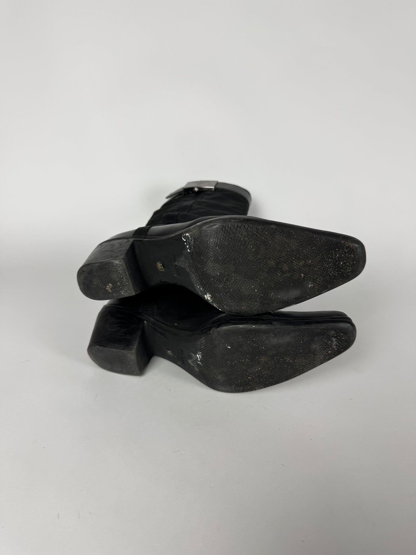 Prada Milano Buckle Logo Boots FW 1994 - 37 IT/37,5 EU