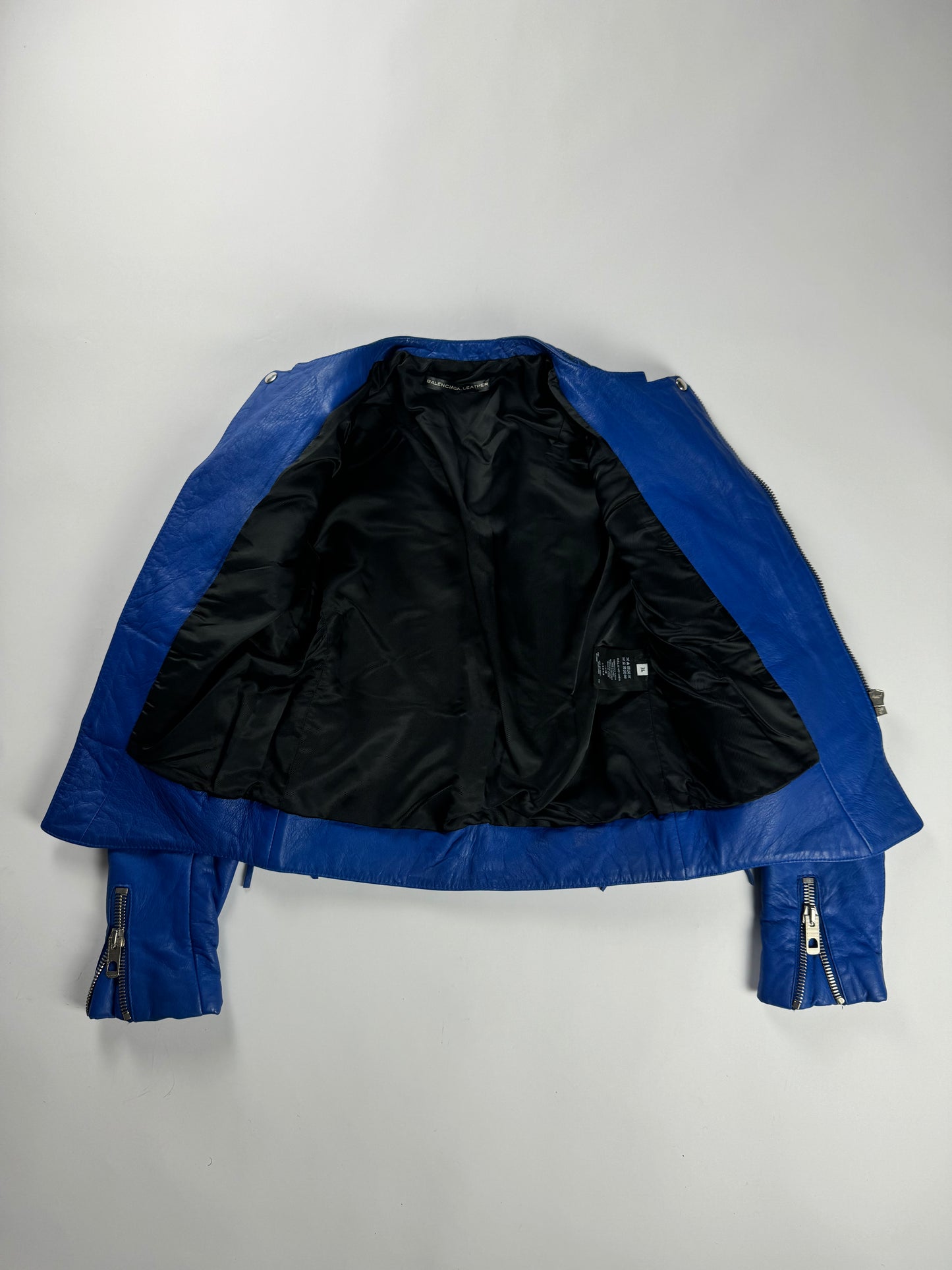 Balenciaga Nicolas Ghesquière Perfecto Royal Blue Leather Cobalt Rider SS 2011 - XS