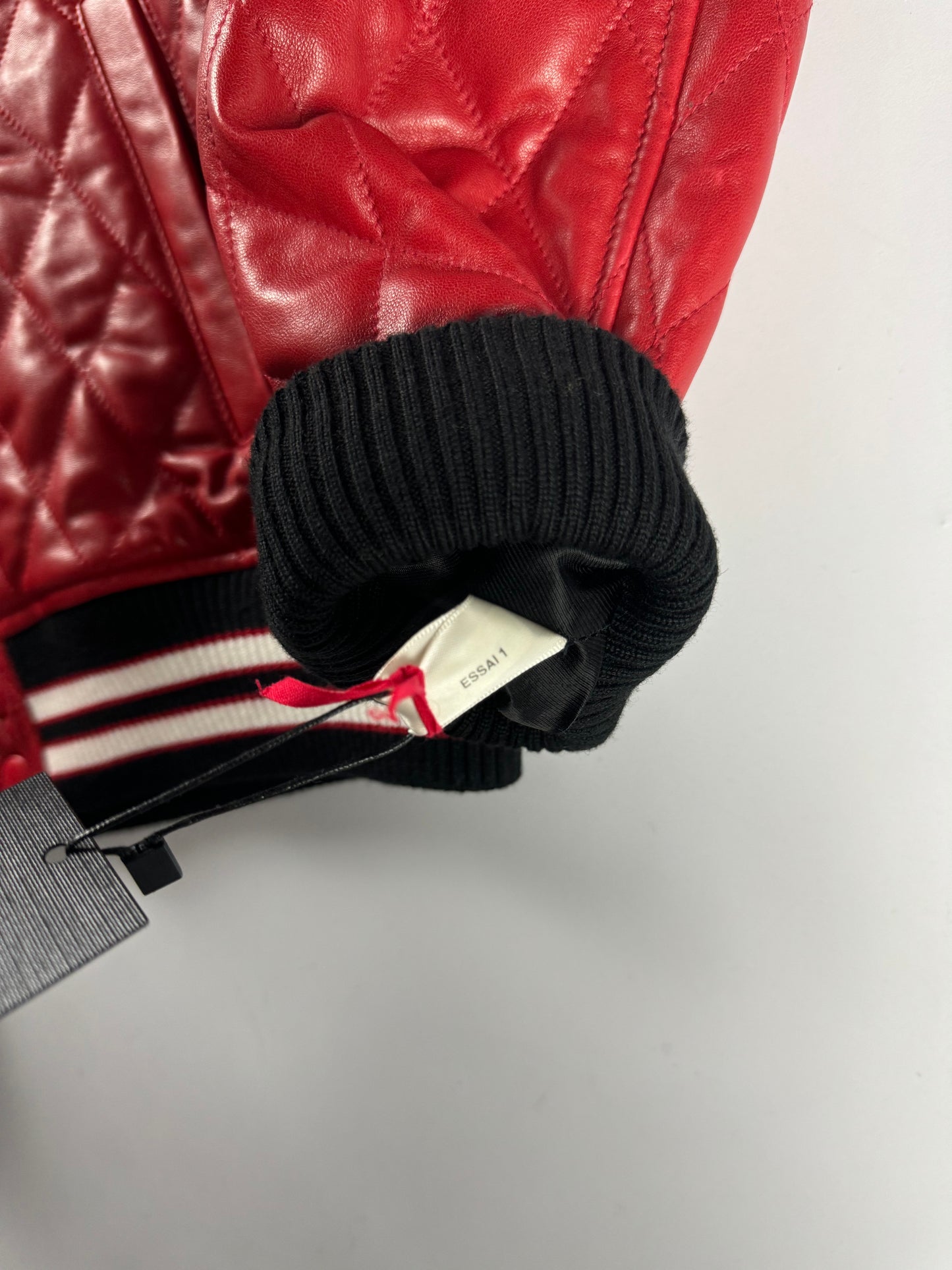 Saint Laurent Sample Quilted Baroque Damier Varsity Bomber Jacket SS 2018 - S