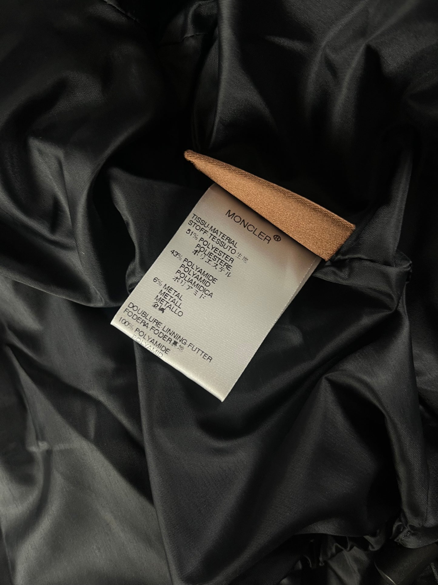 Moncler Camel Bright Metallic Long Down Jacket 2000s - XL