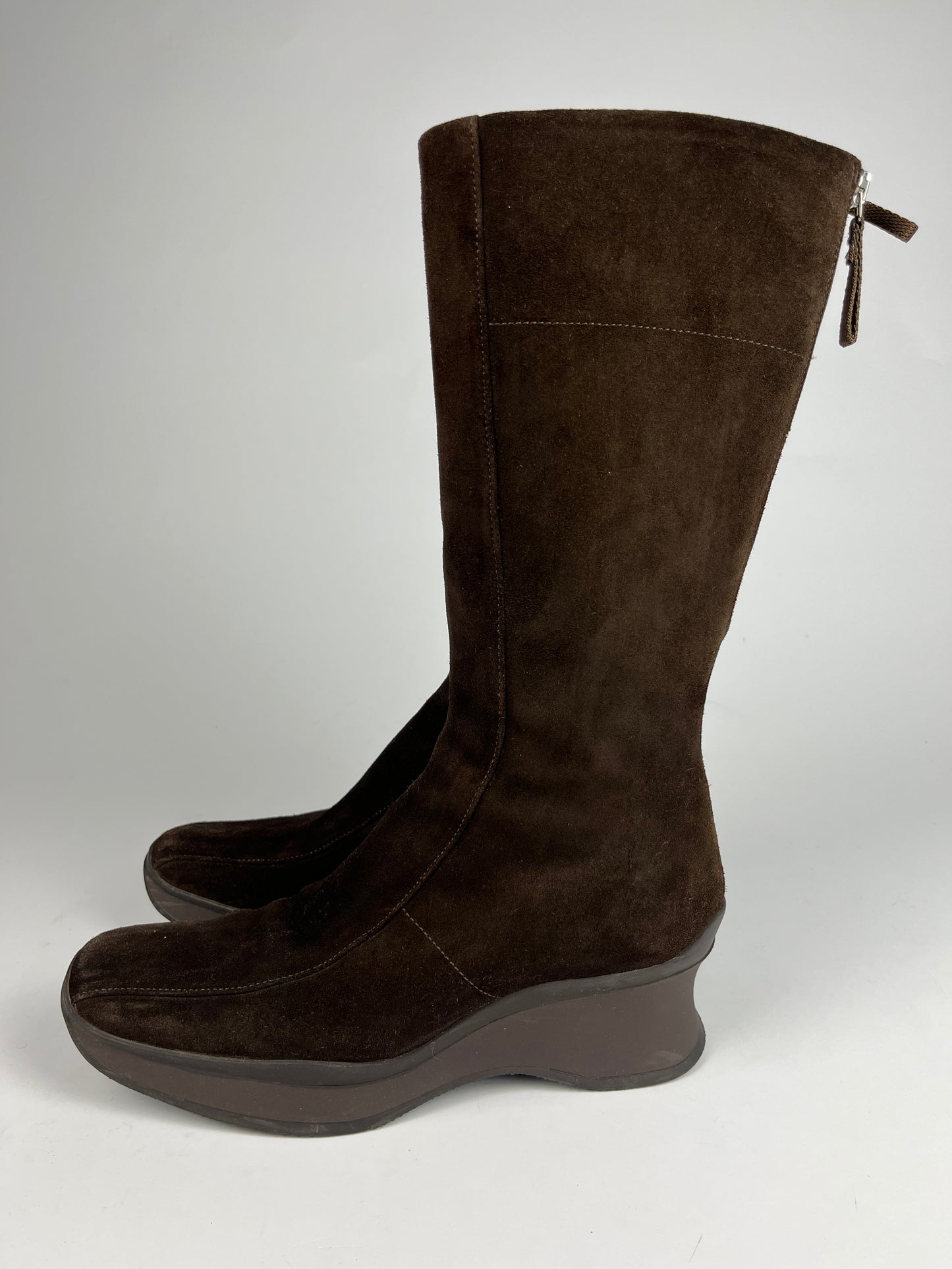 Prada Linea Rossa Aero Suede Platform Boots FW 1999 - 36,5 IT/37,5 EU