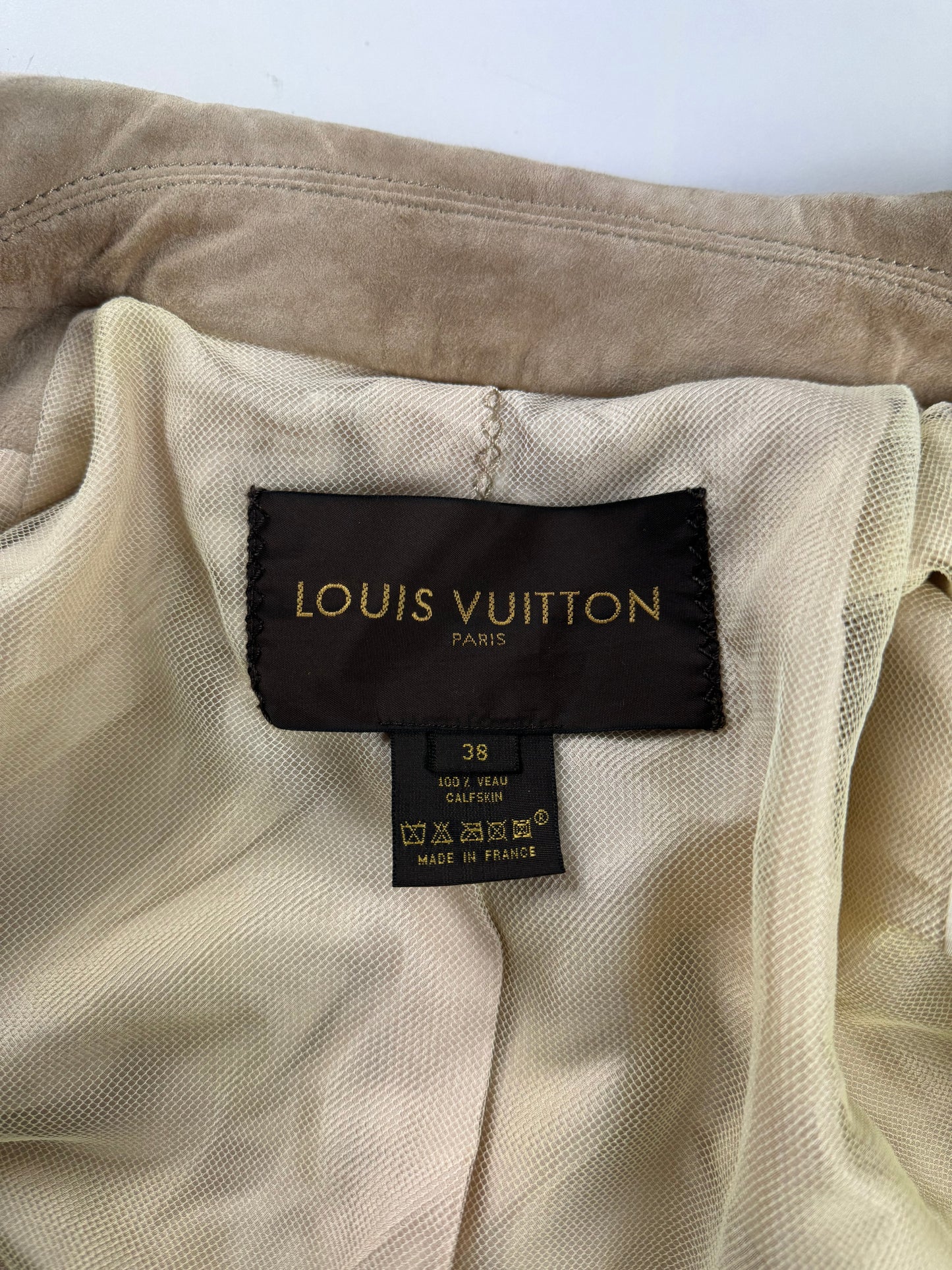 Louis Vuitton Suede Calfskin Leather Multi Belted Jacket 2000s - XS