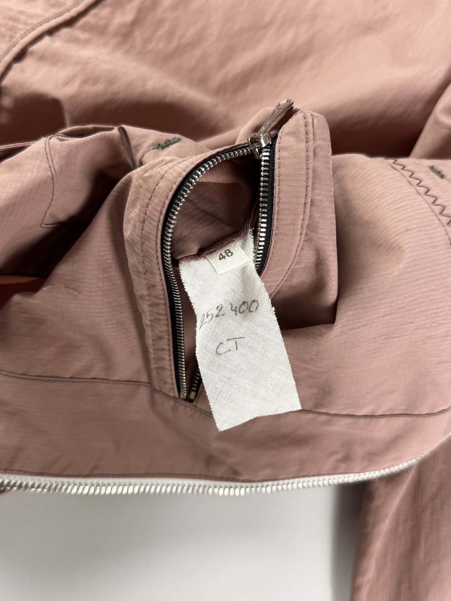 Hermès Sample Pink Lightweight V Neck Blouson Exposed Stitching SS 2022 - M