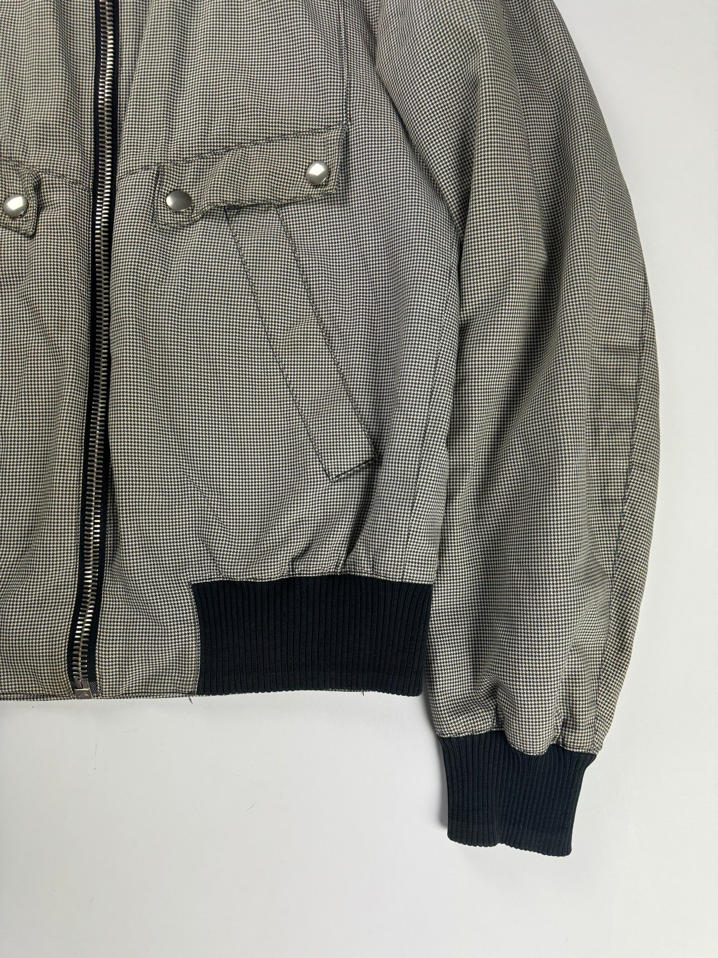 Dior Homme Kris Van Assche Ribbed Silk Rider Jacket SS 2008 - M