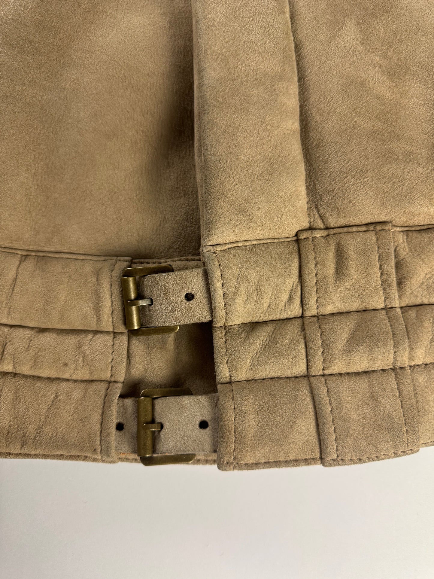 Gucci Tom Ford Suede Camel Shearling Jacket FW 2002 - XL