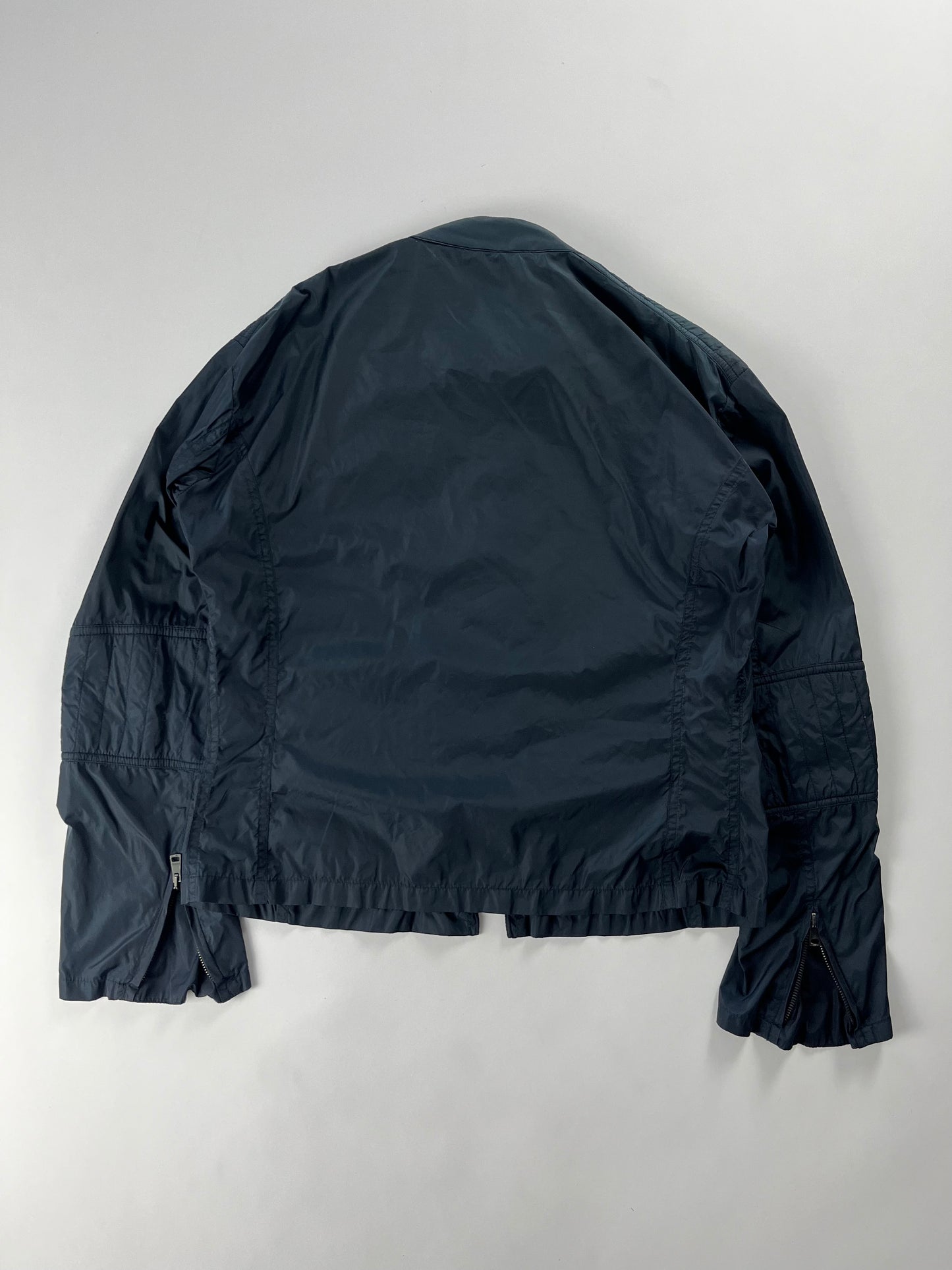 Gucci Dark Navy Nylon Moto Jacket SS 1999 - XS