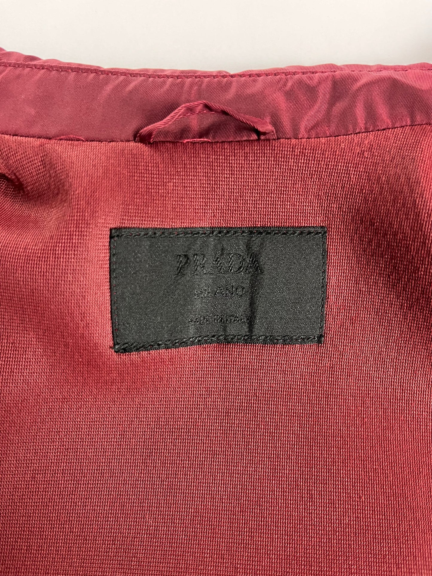Prada Red Back Mesh Nylon Trucker Jacket SS 1999 - XS