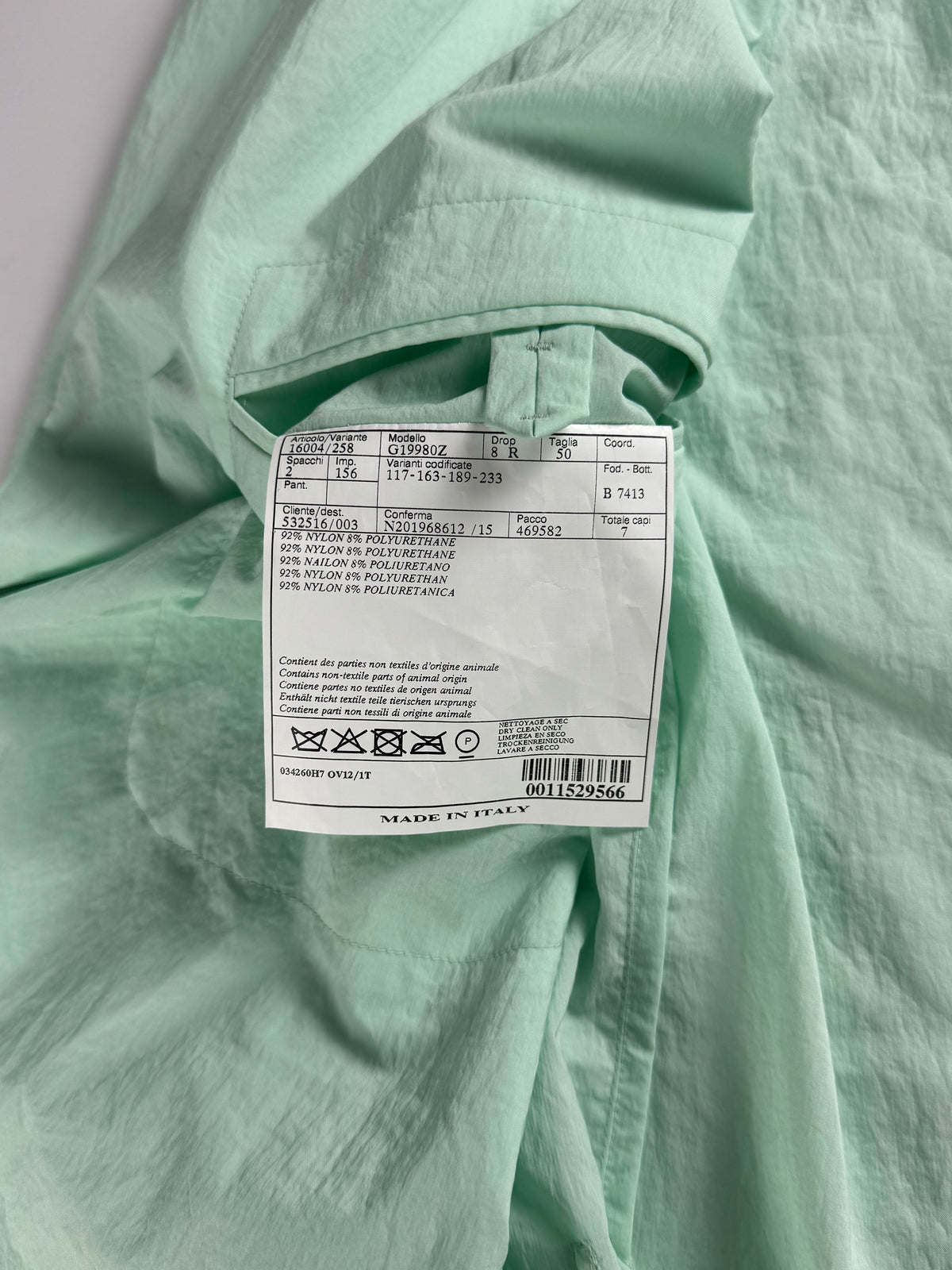 Hermès Sample Pastel Mint Green Lightweight Blazer SS 2019 - L