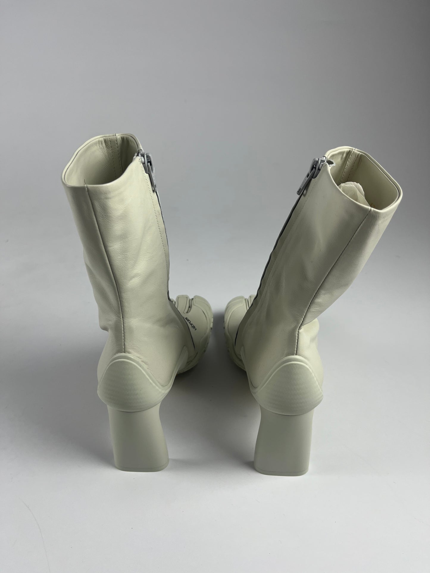 Balenciaga Vibram White Leather Heeled FiveFingers Toe Boots FW 2020 - 37 EU