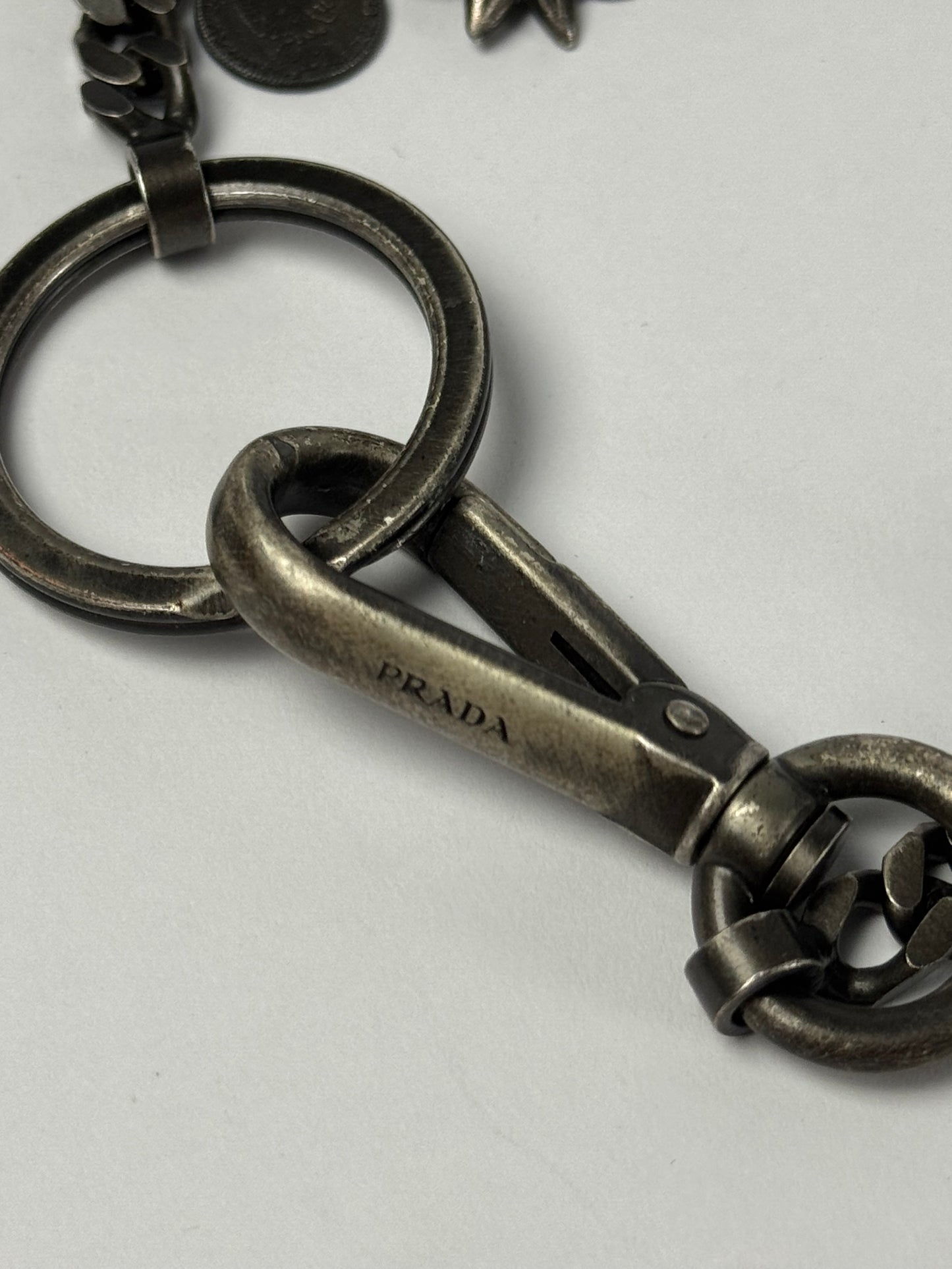 Prada Metallic Keychain Bag Charm 2000s - OS