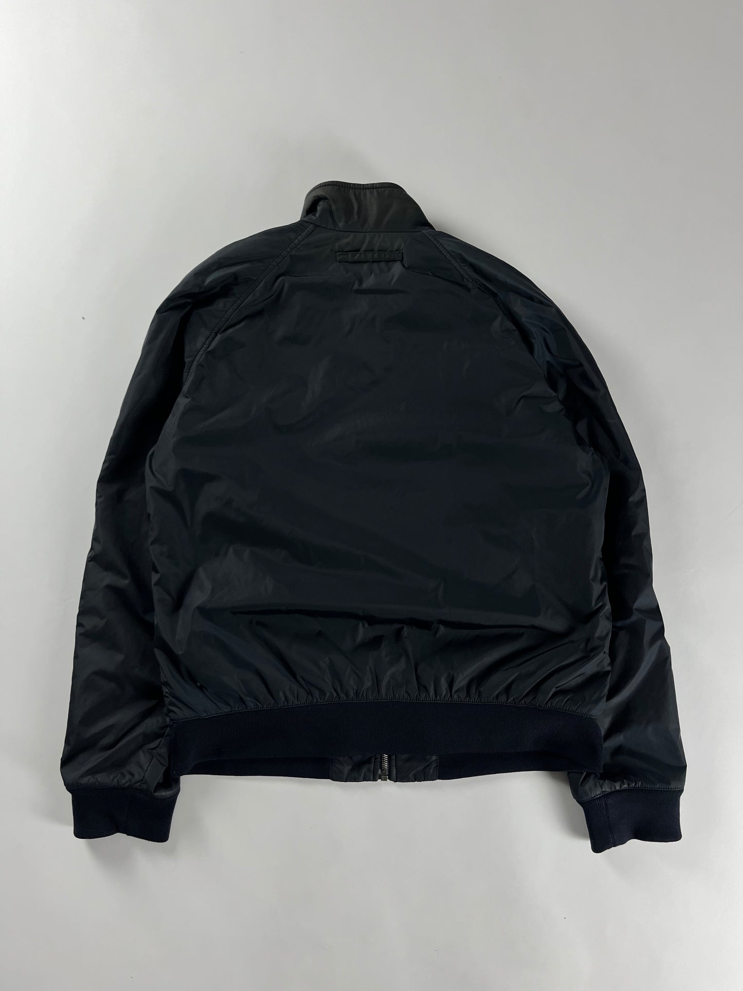 Prada Navy Double Buttoned Collar Bomber Jacket 2000s - L