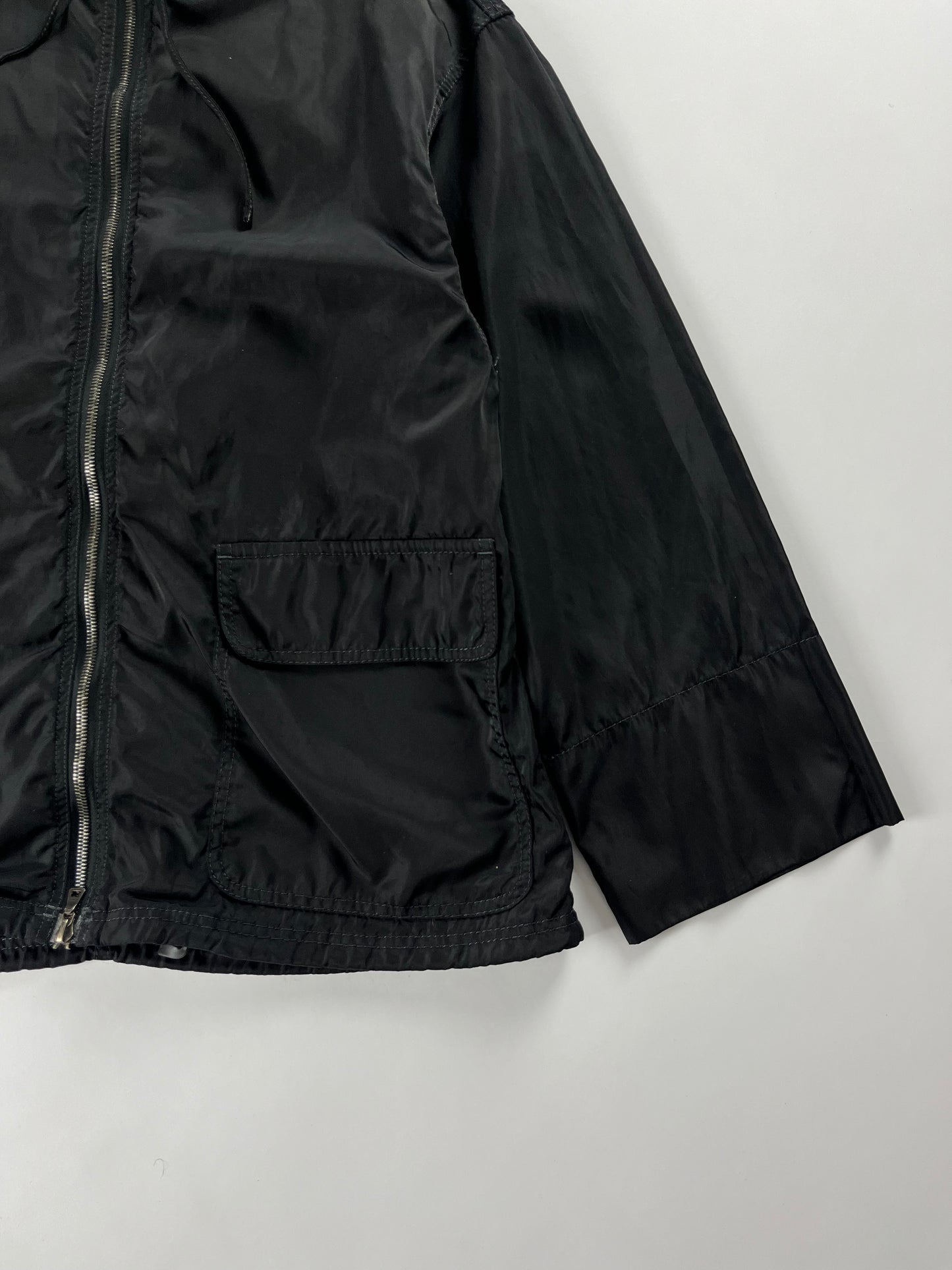 Prada Black Capo Windbreaker Jacket 2000s - S