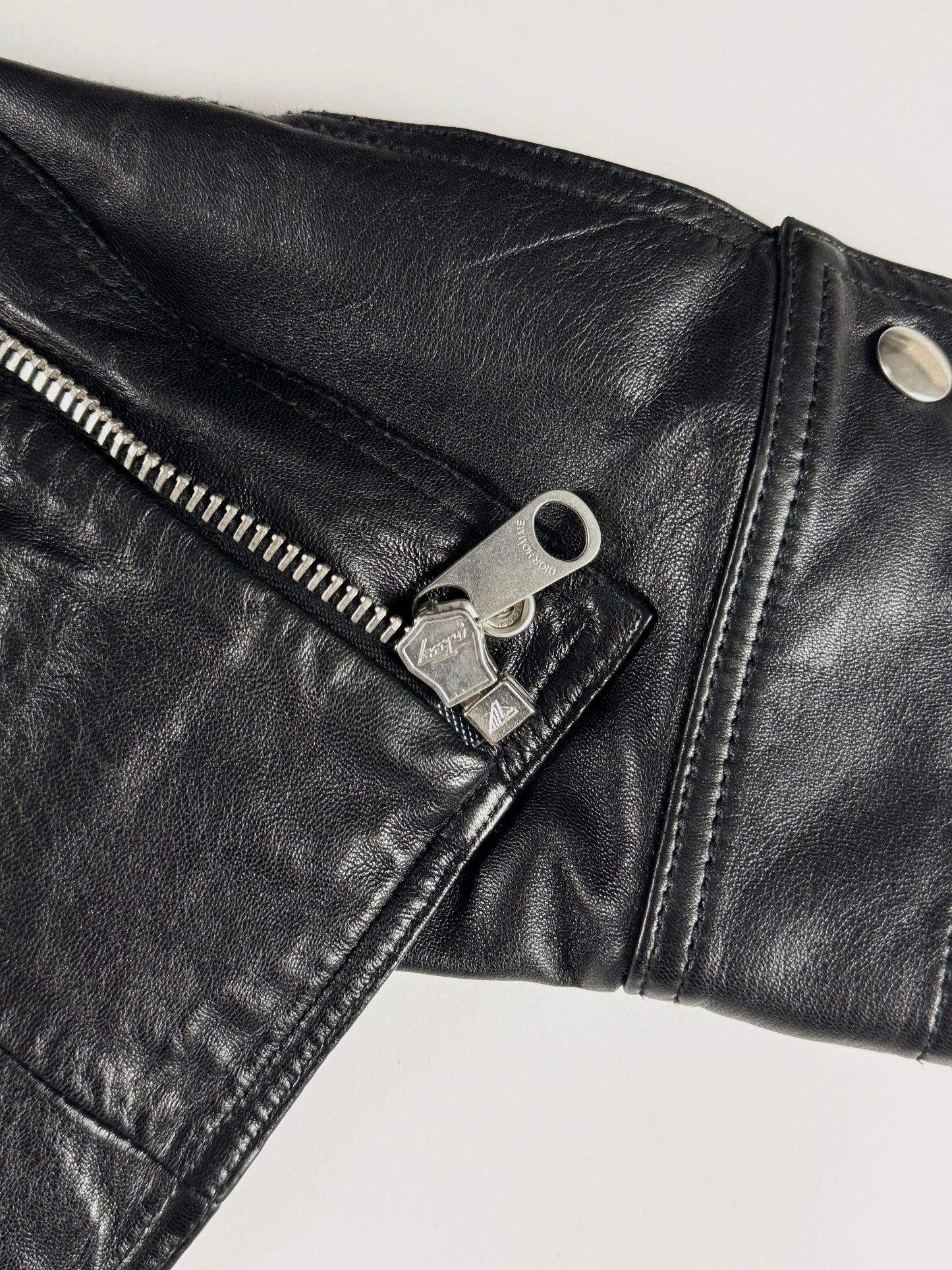 Dior Homme Dark Aviator Leather Trucker Jacket SS 2008 - M