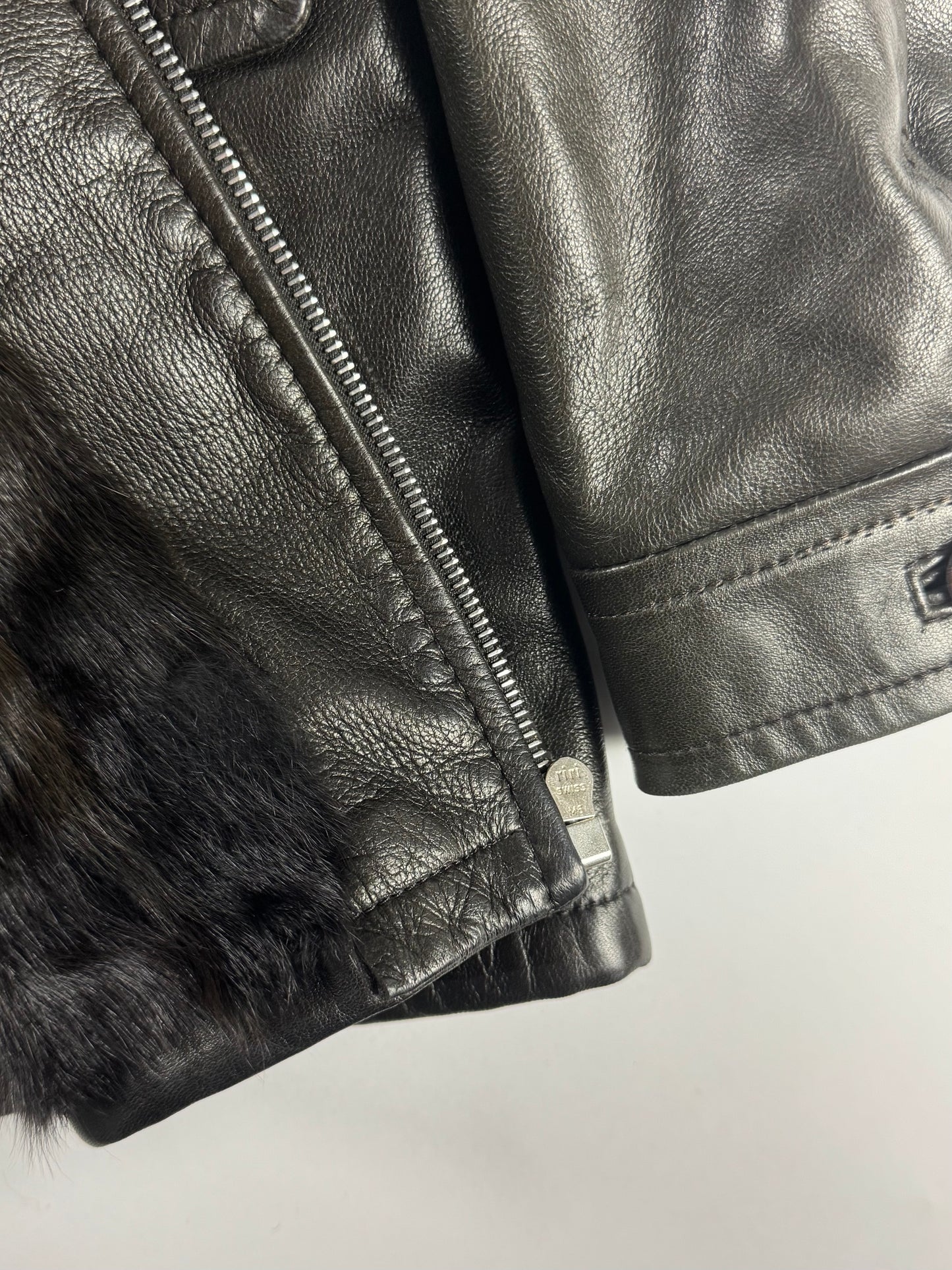 Prada Inside Fur Hooded Leather Jacket FW 1996 - S