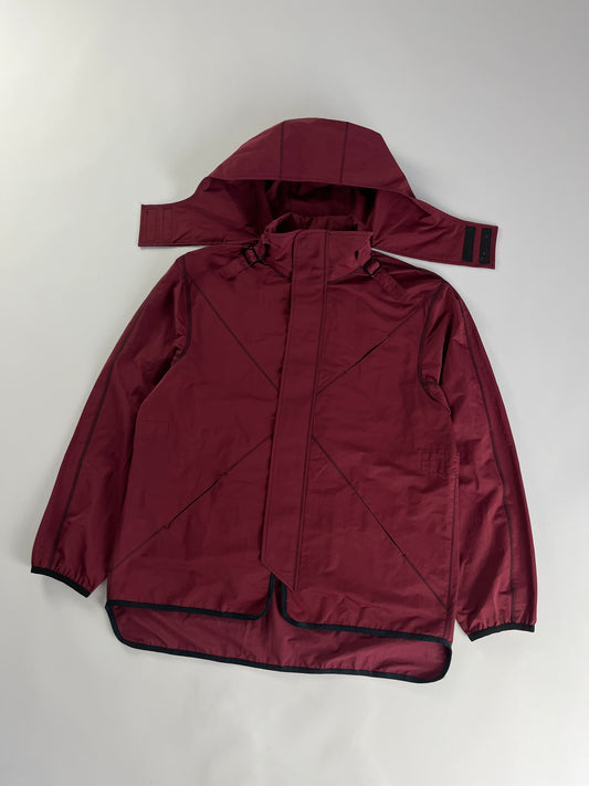 Louis Vuitton Sample Adjustable Collar Strap Burgundy Technical Jacket FW 2019 - L