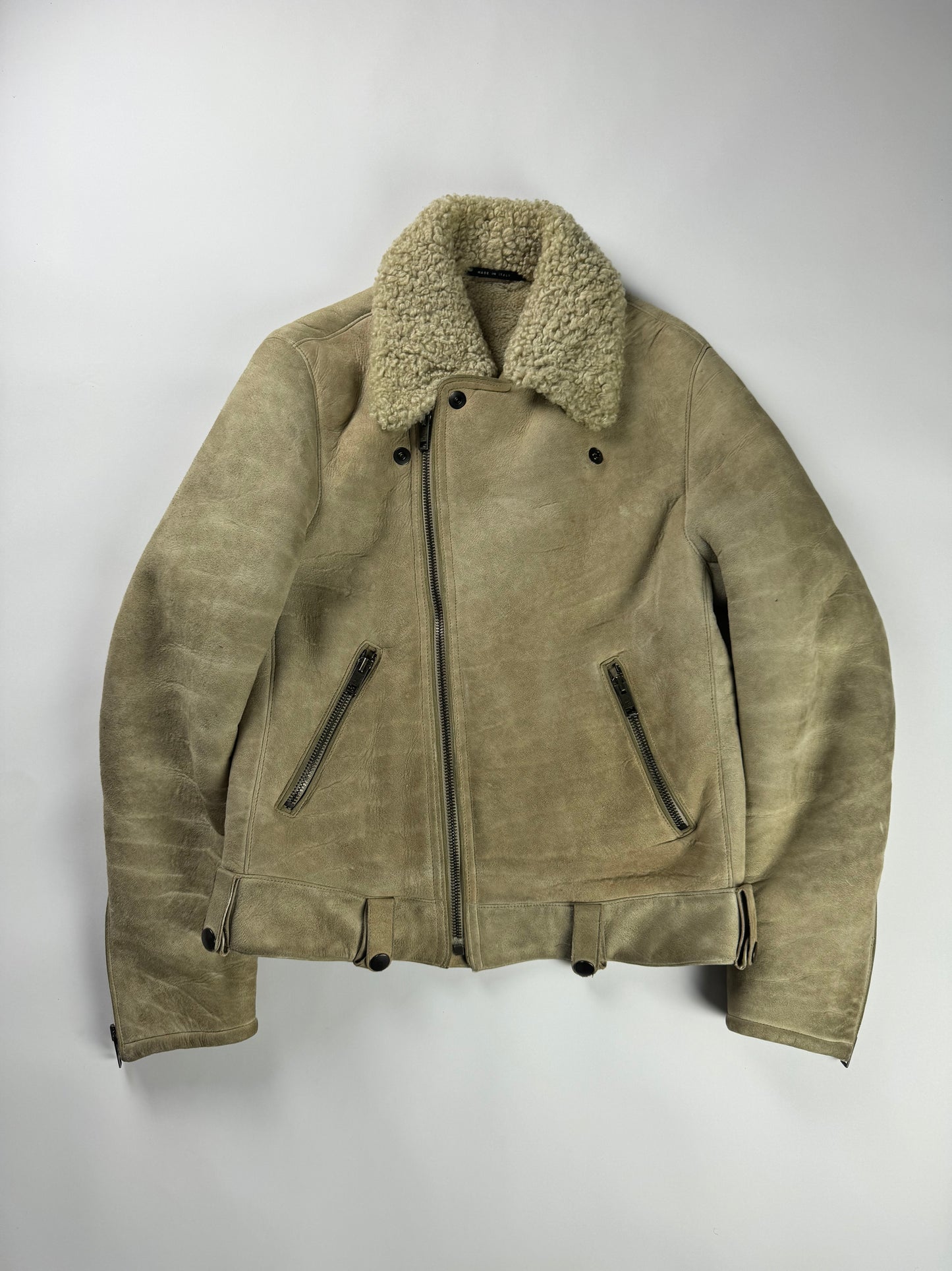 Gucci Tom Ford Aviator Thick Shearling Jacket FW 2002 - M