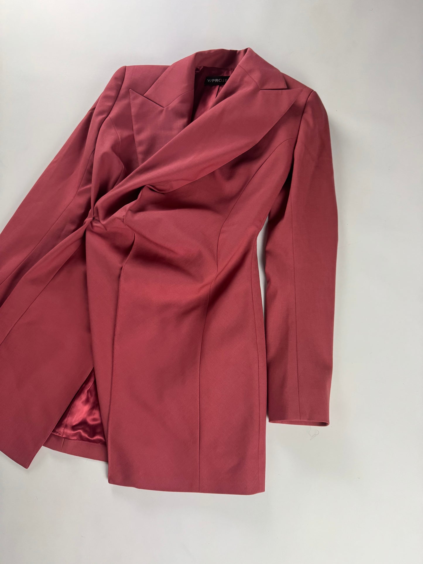 Y/Project Sample Pink Tailored Asymmetrical Geometric Blazer SS 2020 - S