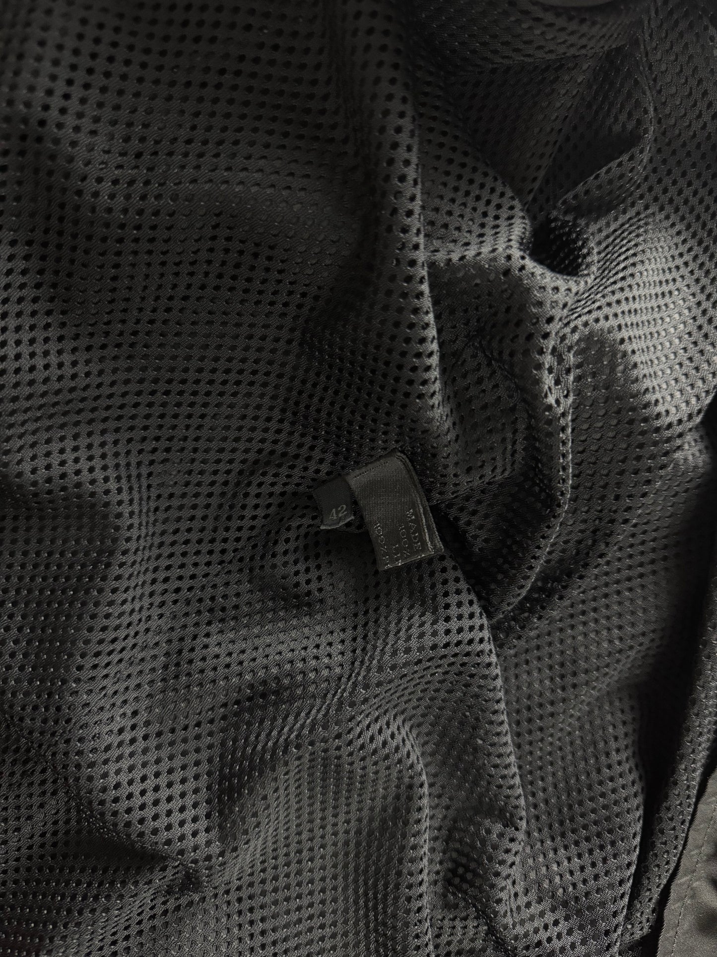 Prada Inside Mesh Strapped Belted Nylon Coat FW 1999 - XS