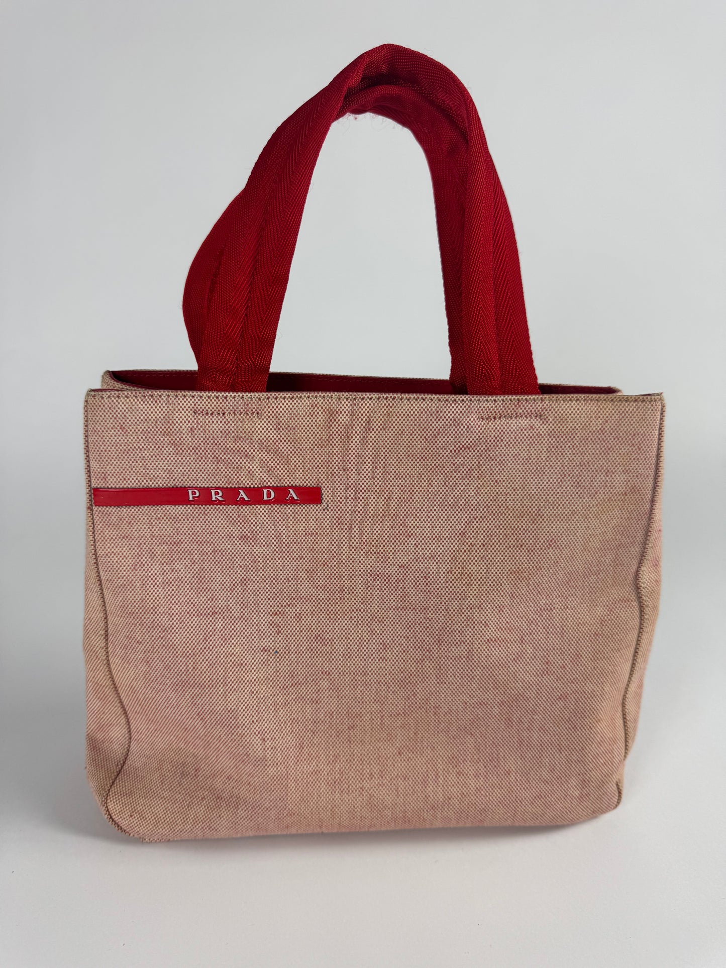 Prada Linea Rossa Incrusted Leather Rosso Bag SS 1998 - OS