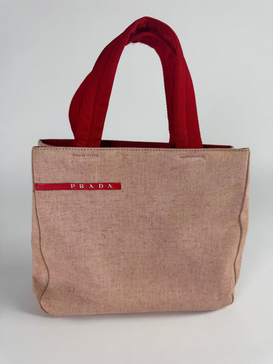 Prada Linea Rossa Incrusted Leather Rosso Bag SS 1998 - OS