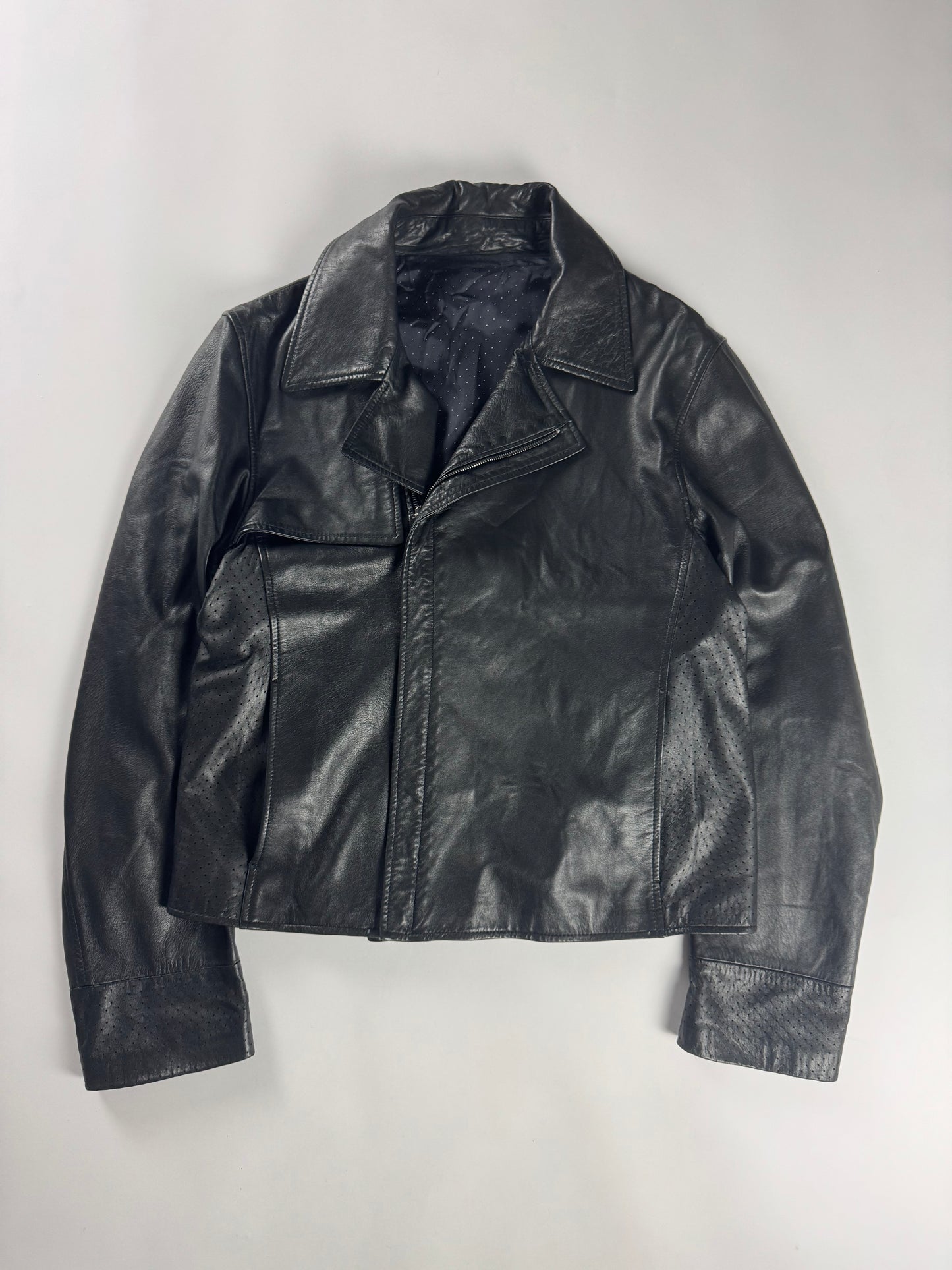 Givenchy Silent Black Leather Perfecto Jacket SS 2005 - M