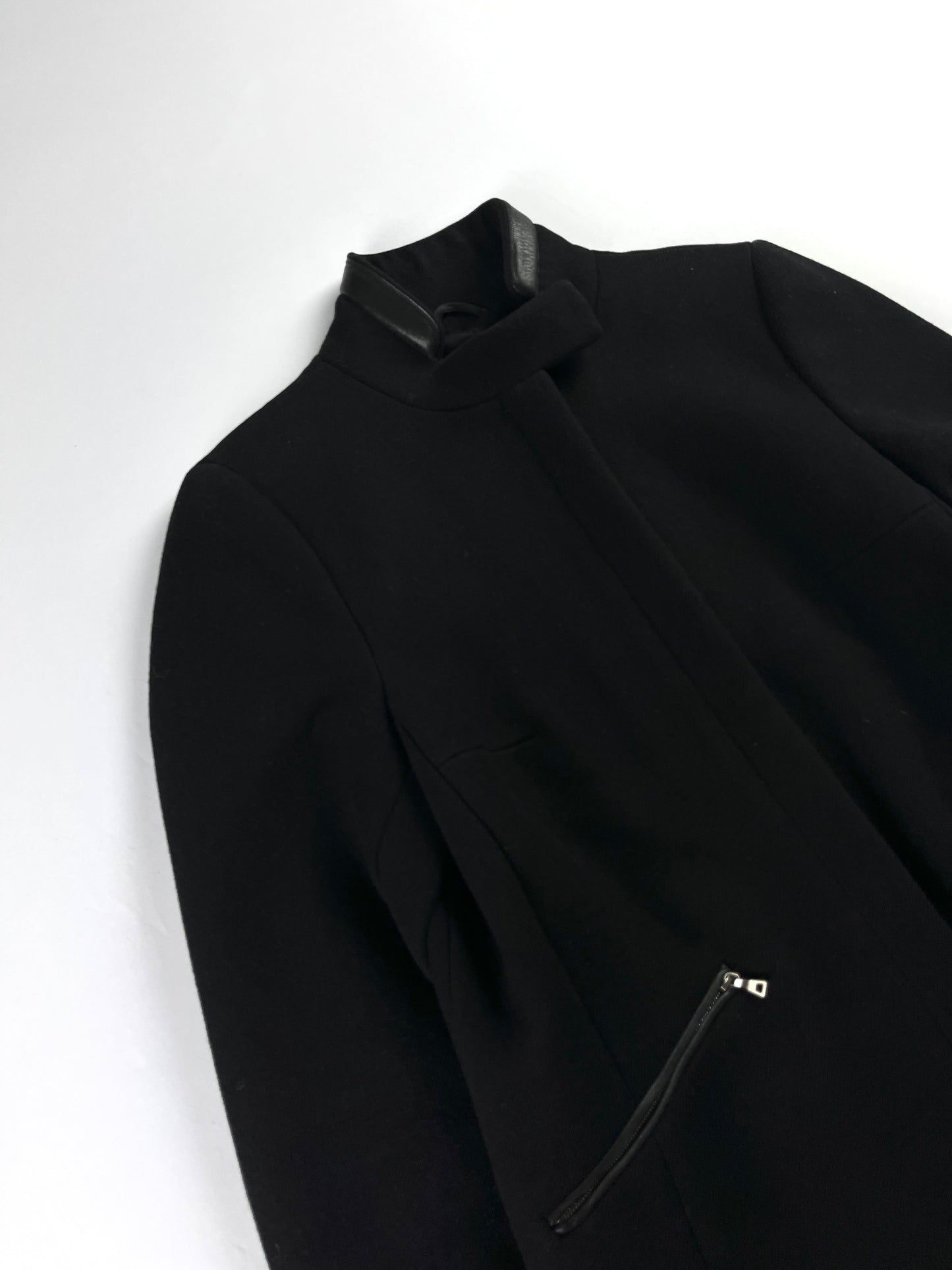 Prada Leather Padded Elbows Wool Jacket FW 1999 - S