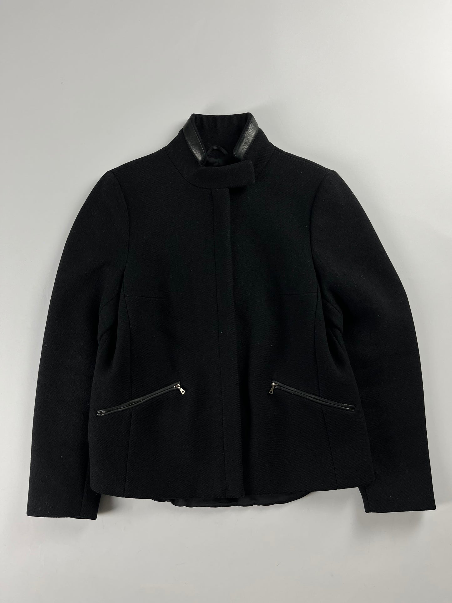 Prada Leather Padded Elbows Wool Jacket FW 1999 - S