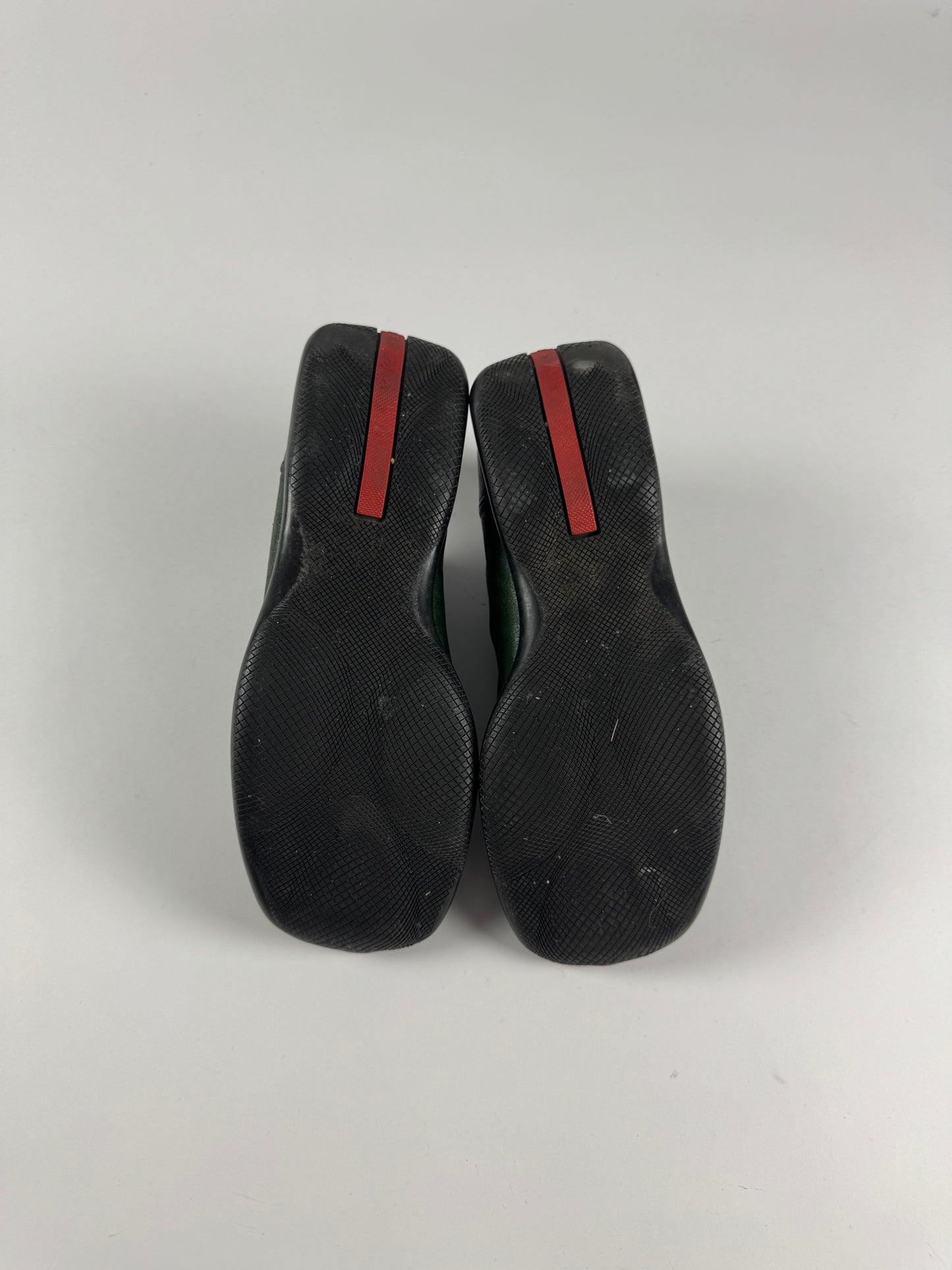 Prada Linea Rossa Green Leather Shoes FW 1999 - 37,5 IT/38,5 EU