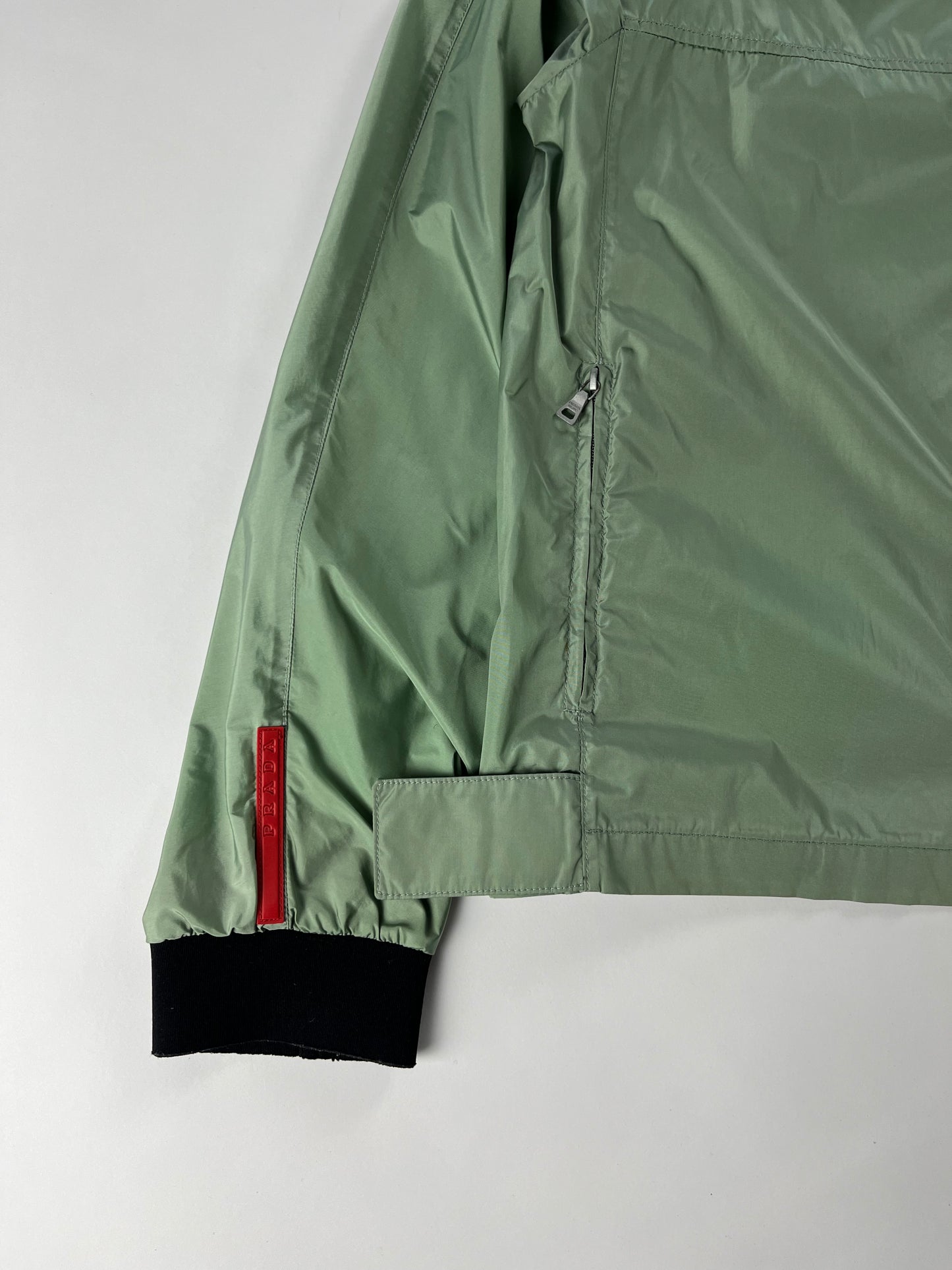 Prada Linea Rossa Technical Nylon Asymmetrical Zip Jacket SS 2000 - S