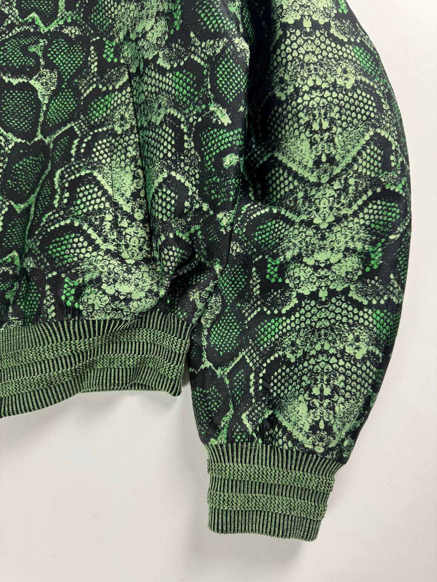 Dior Cactus Jack Sample Greenlight Snakeskin Pattern Bomber Jacket SS 2022 - M