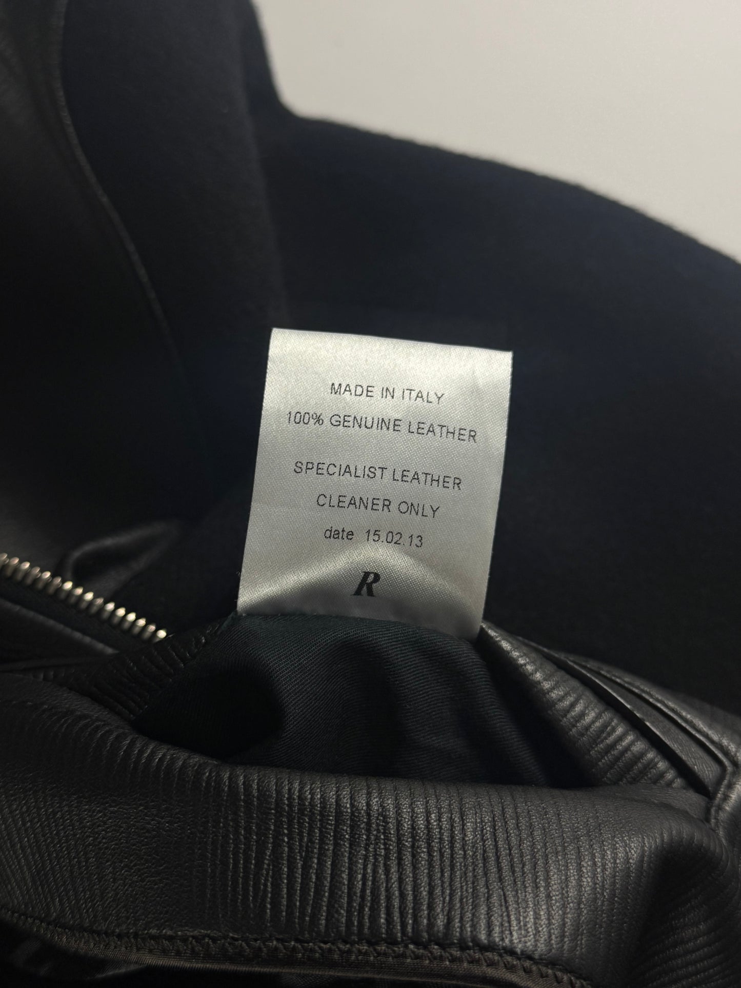 Louis Vuitton Sample Black Wool Sleeves Epi Leather Bomber Jacket Pre Fall 2013 - M