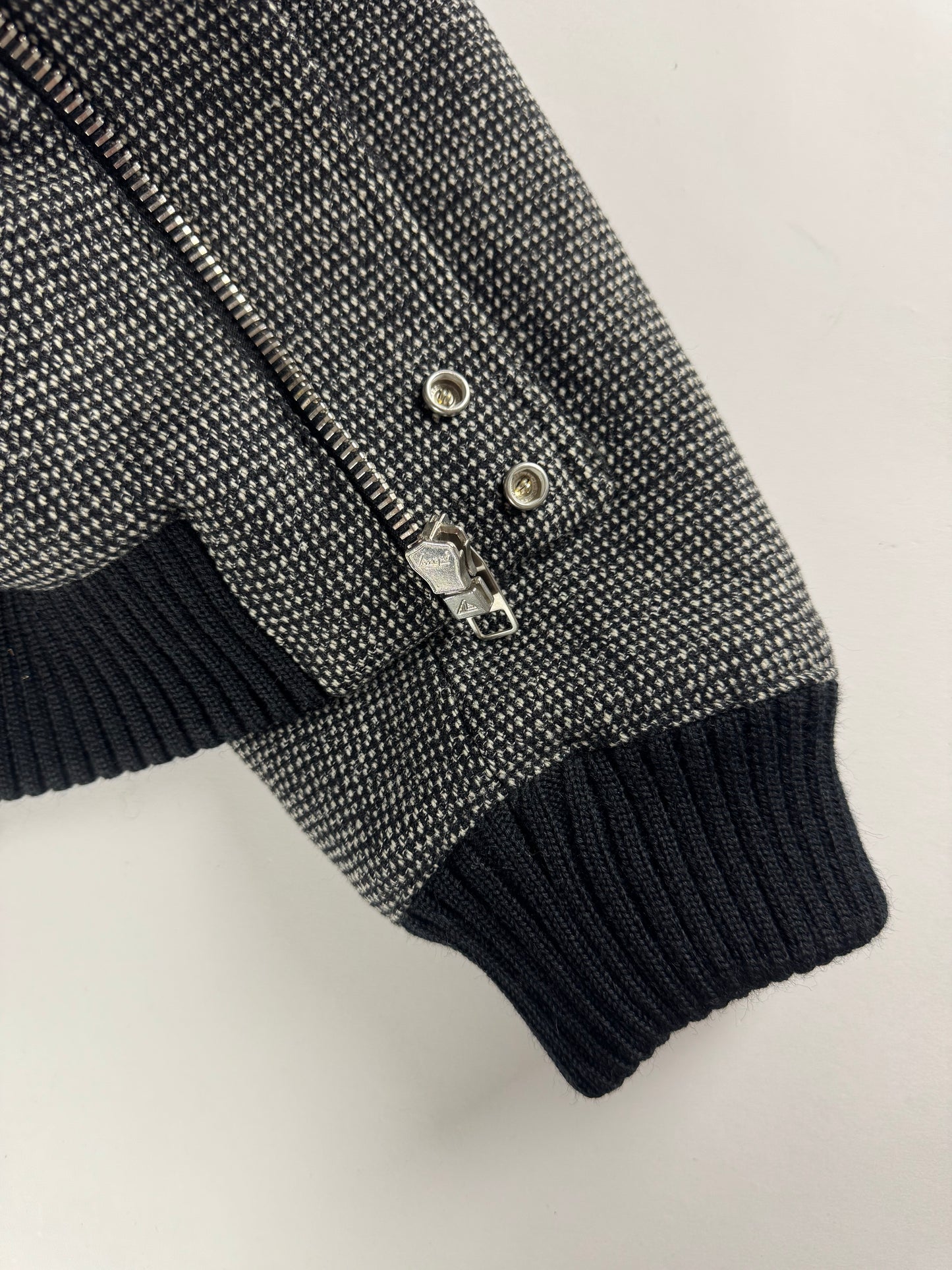 Dior Homme Wool Navigate Leather Belted Collar Bomber Jacket FW 2007 - L