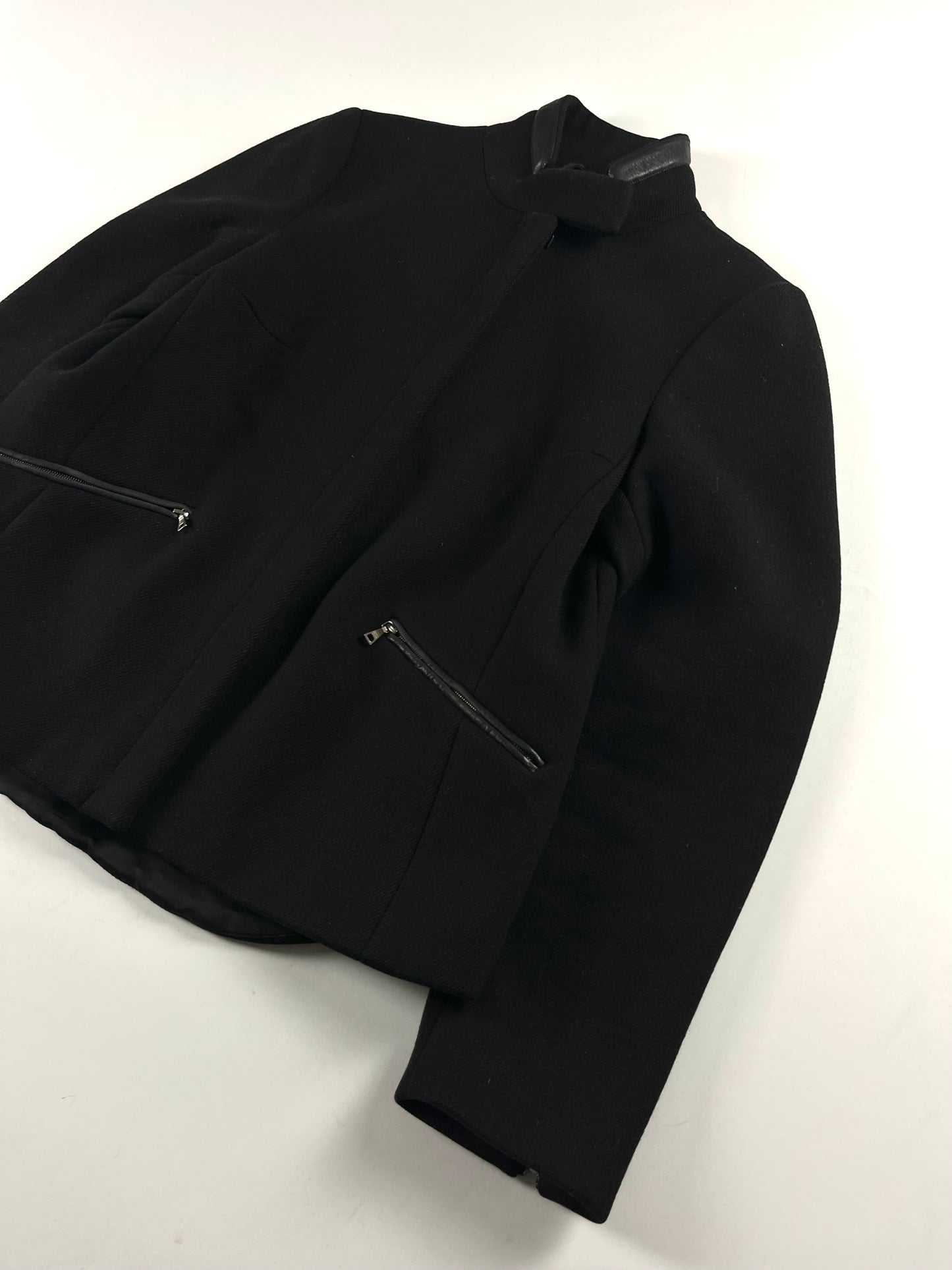 Prada Leather Padded Elbows Wool Jacket FW 1999 - S