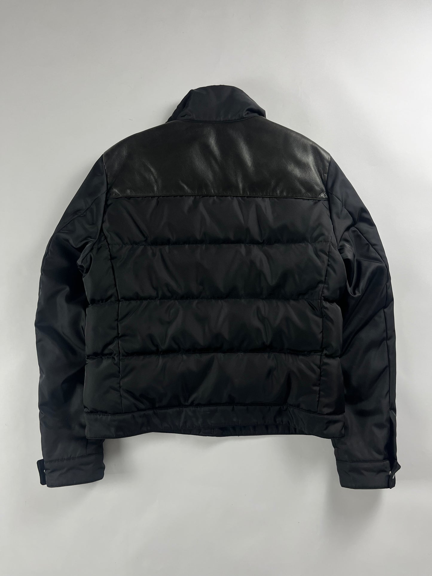 Prada Nylon Leather Padded Down Jacket FW 2010 - L