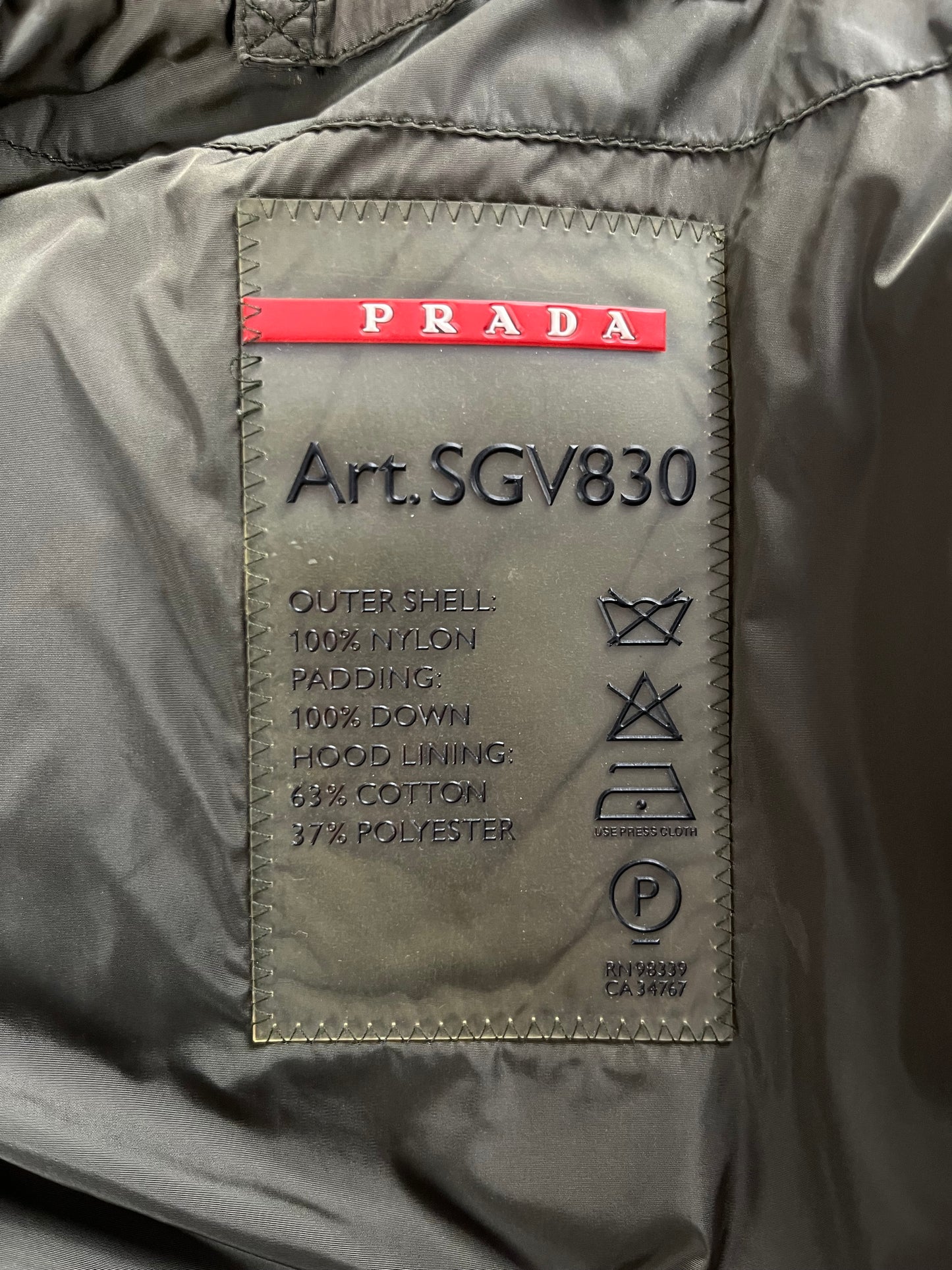 Prada Ski Fur Hooded Puffer Long Down Jacket - M