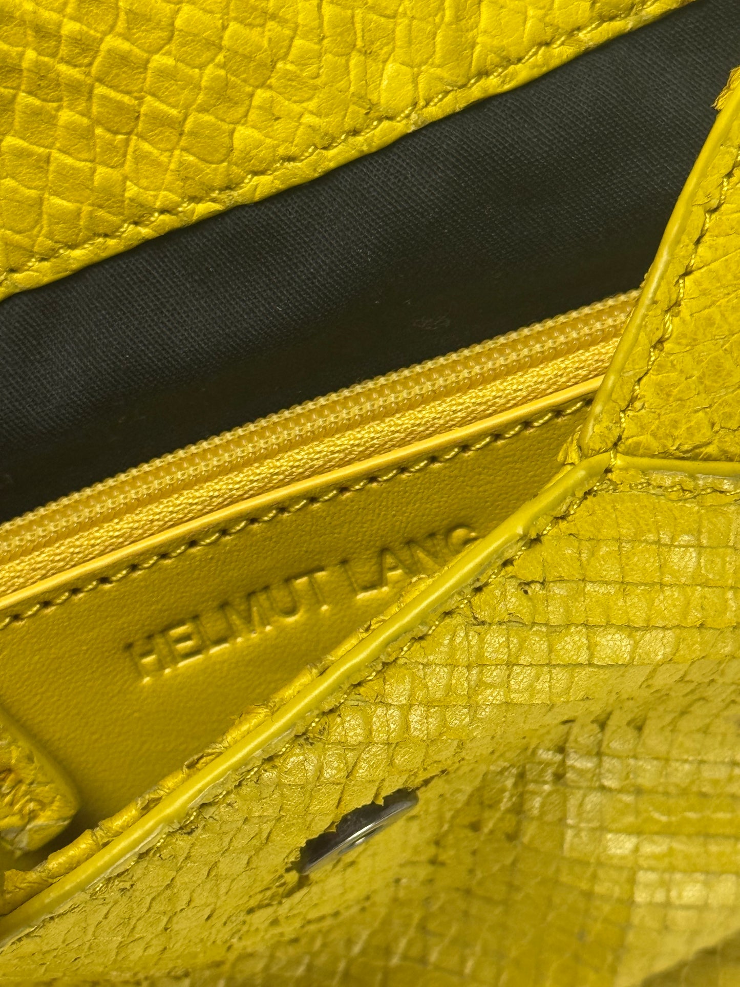 Helmut Lang Sample Shoulder Enveloppe Pocket Snakeskin Bag - OS