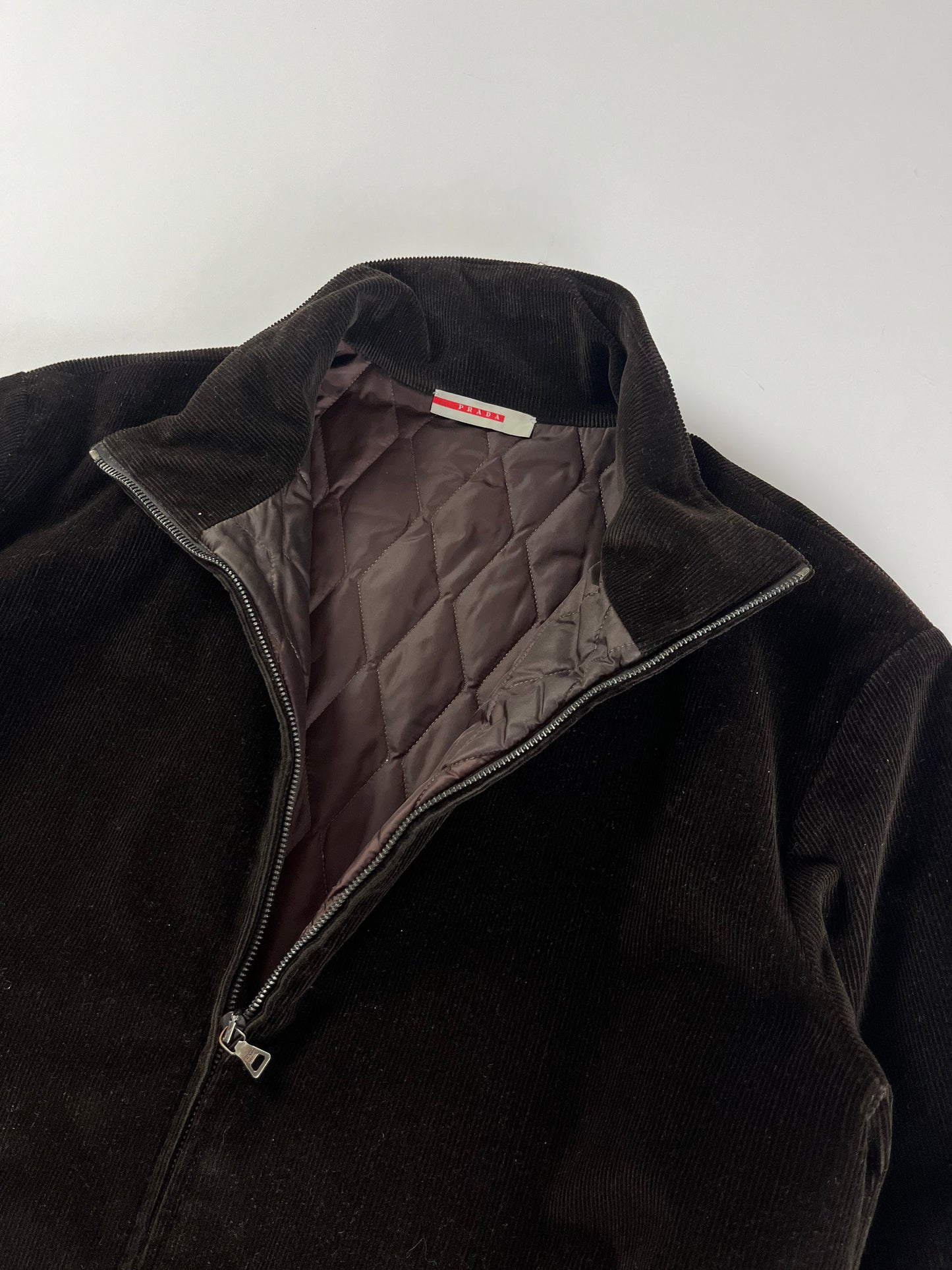 Prada Linea Rossa Dark Corduroy Jacket 2000s - L