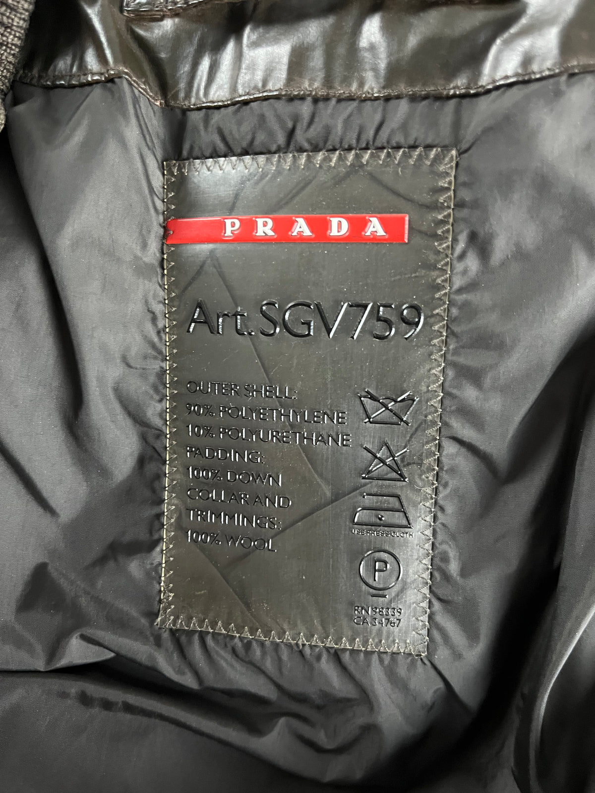 Prada Old Rust Nylon Treatment Puffer Jacket FW 2006 - M