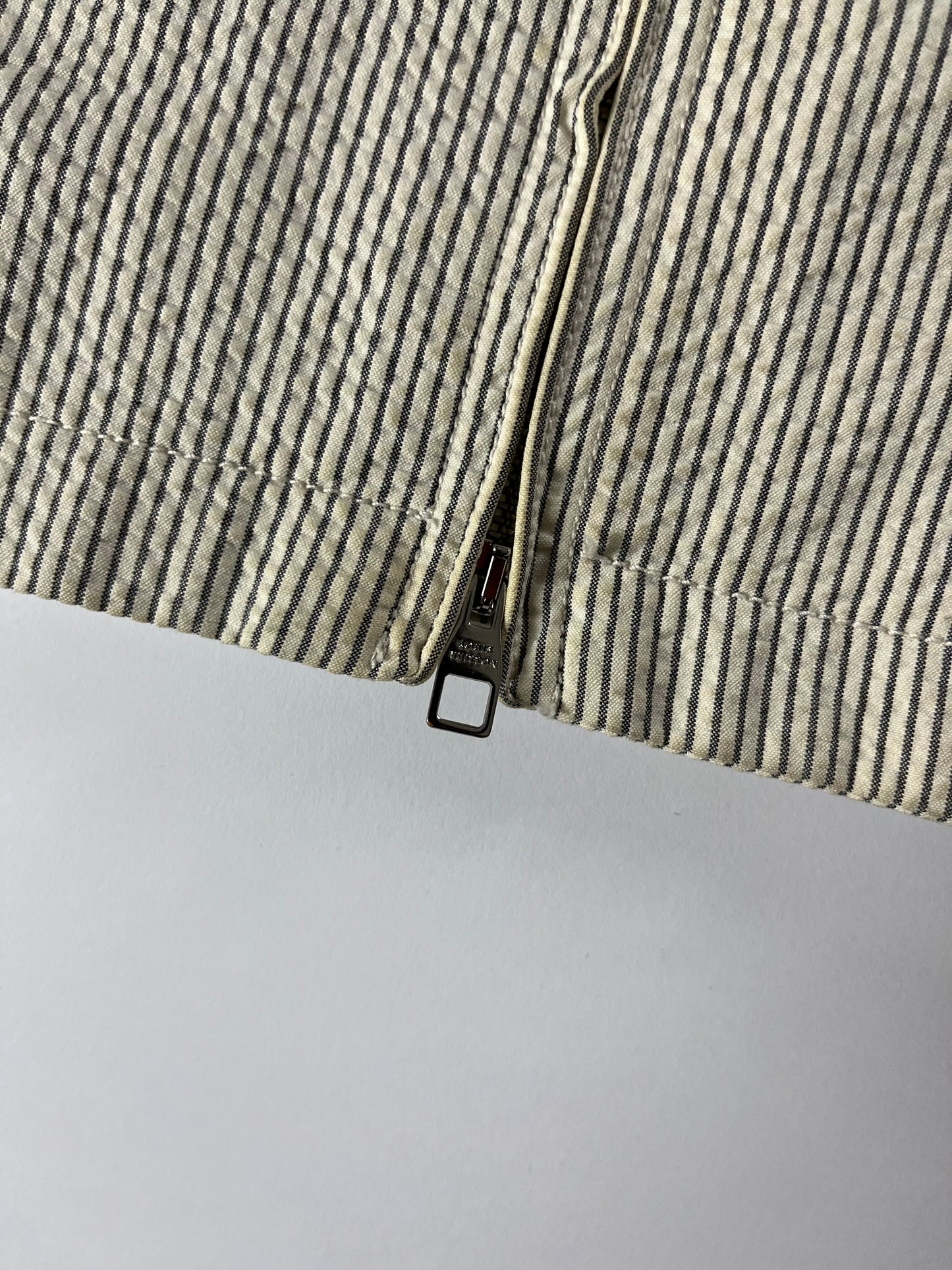 Louis Vuitton Cotton Incrusted Lambskin Leather Striped Jacket 2000s - L