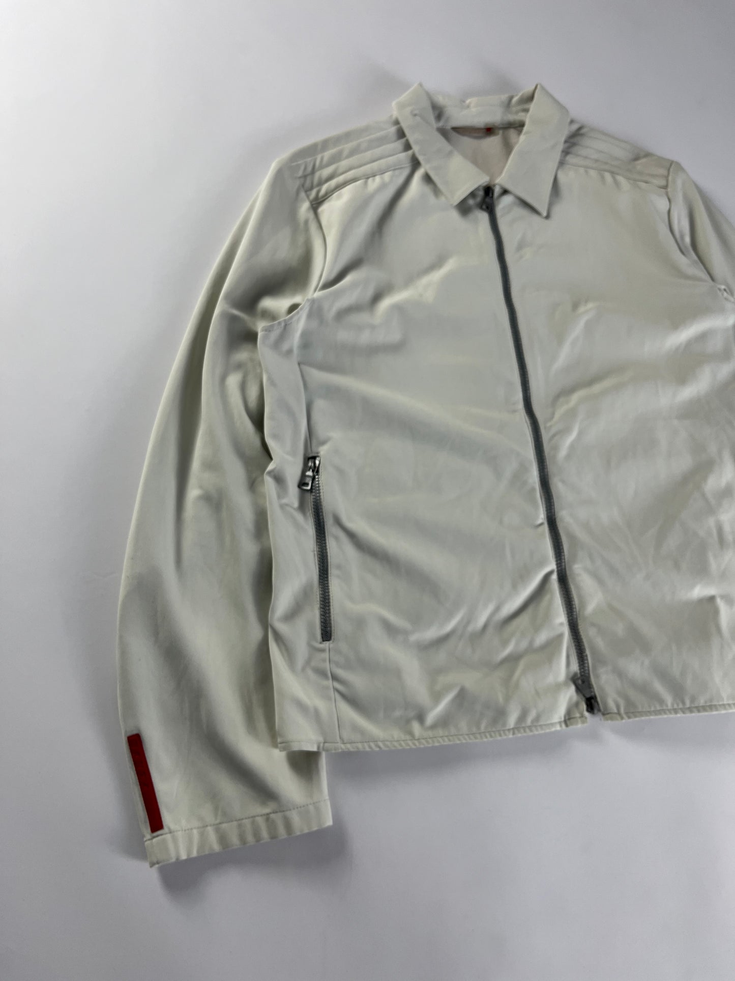 Prada Linea Rossa Ribbed Shoulder Nylon Jacket SS 2000 - L
