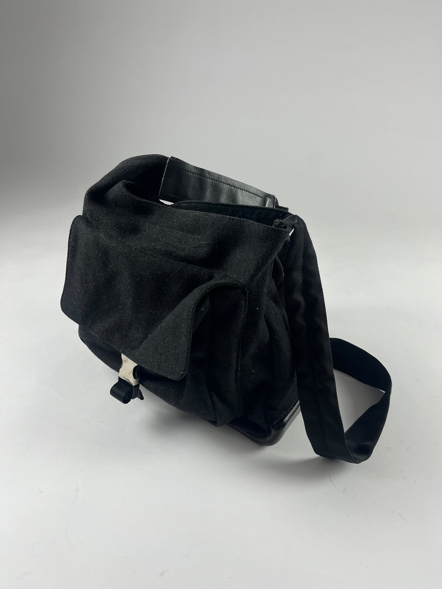 Prada Linea Rossa Strapped Wool Push Bag FW 1999 - OS