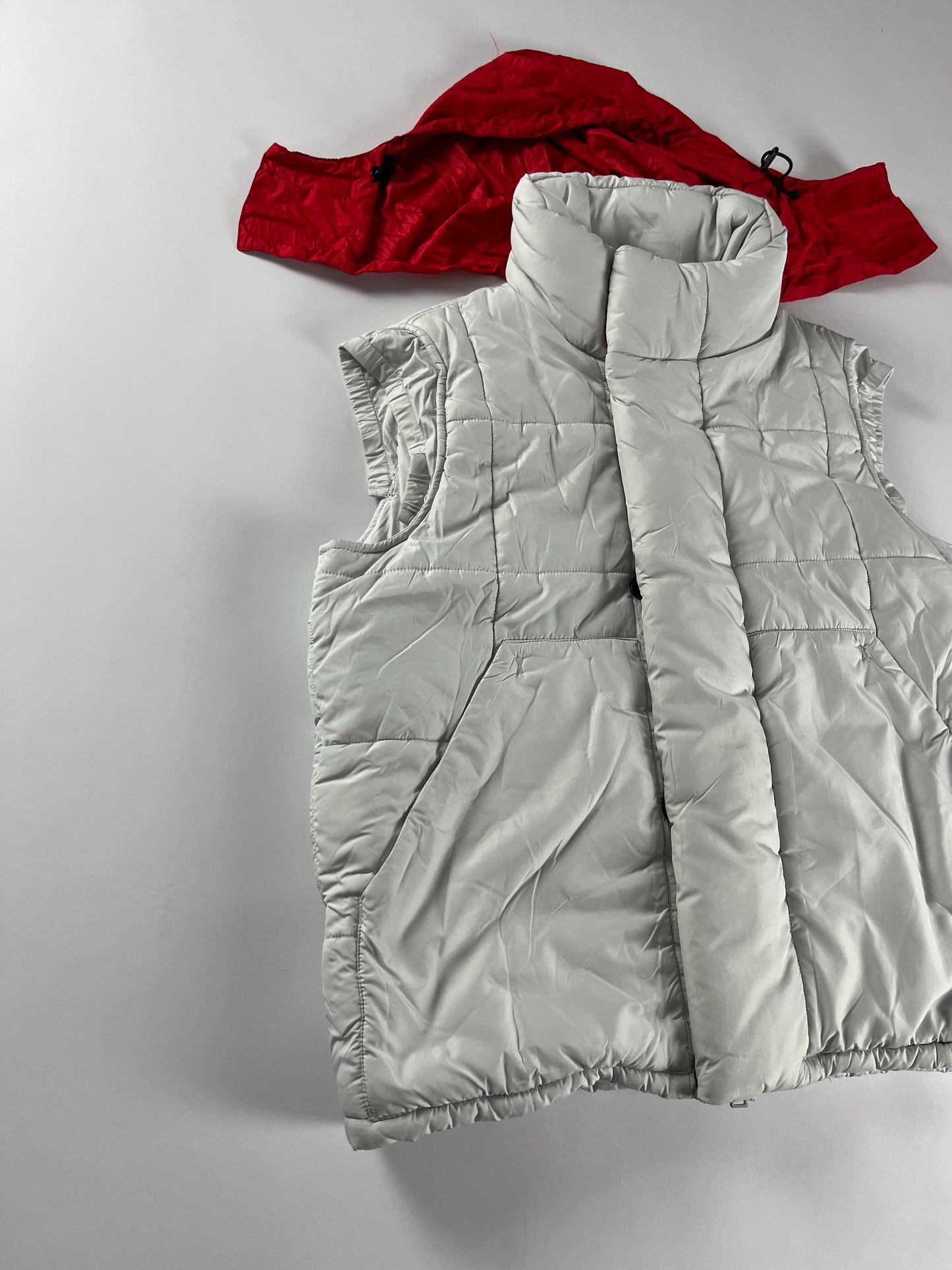 Prada Linea Rossa White Puffer Gilet 2000s - M