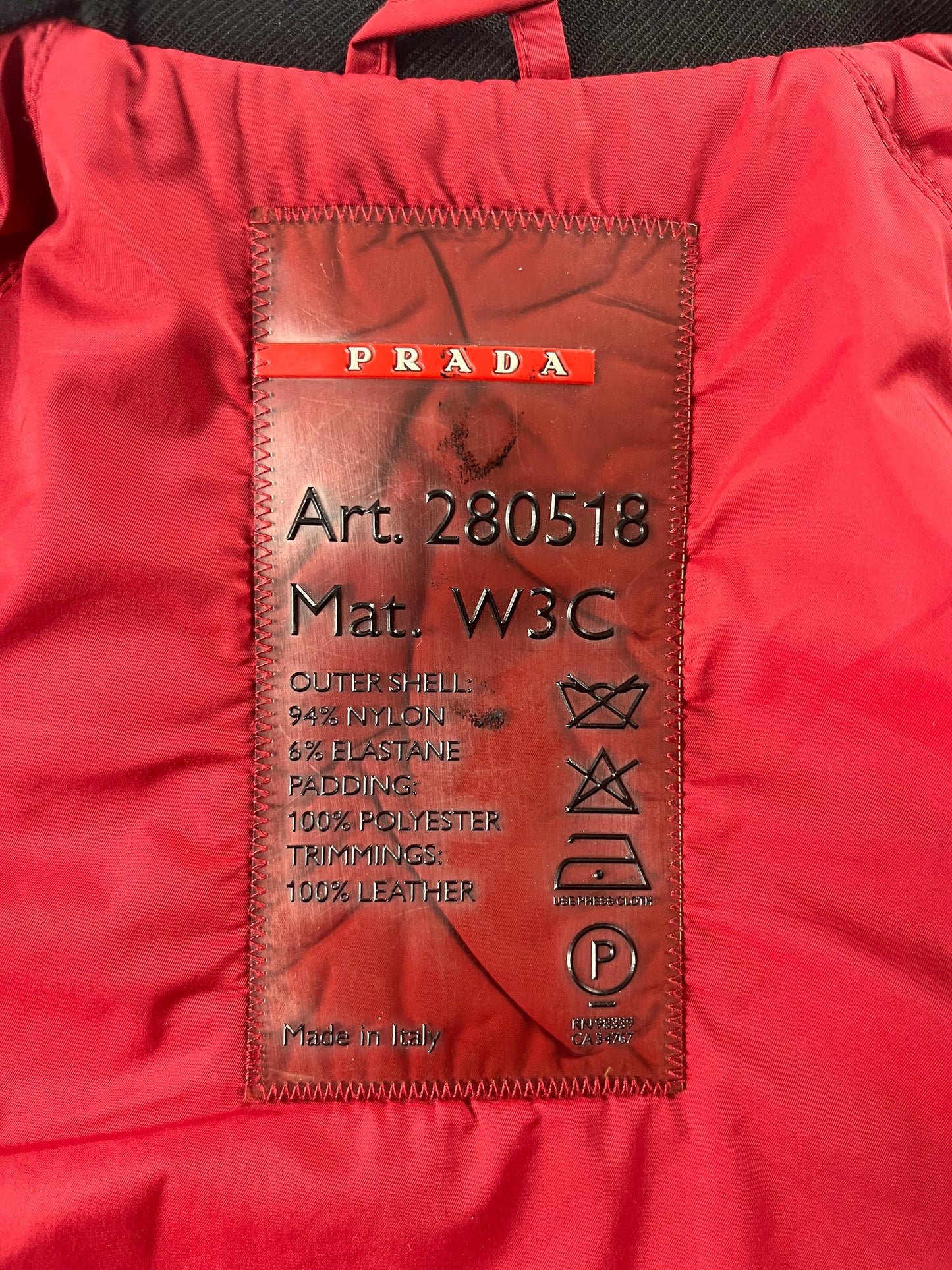Prada Black Belted Collar Coat FW 1999 - S