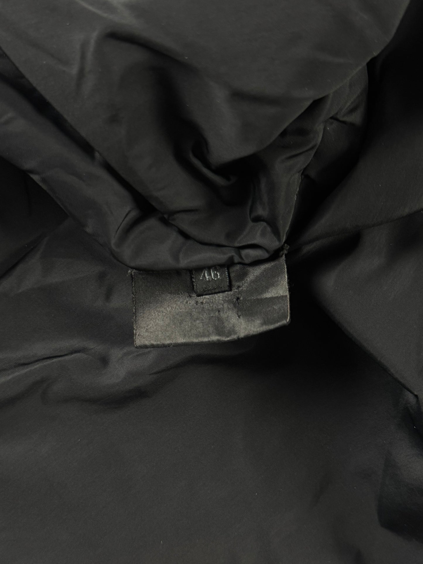 Prada Back Triangle Logo Belted Collar Nylon Trench Coat FW 2000 - S