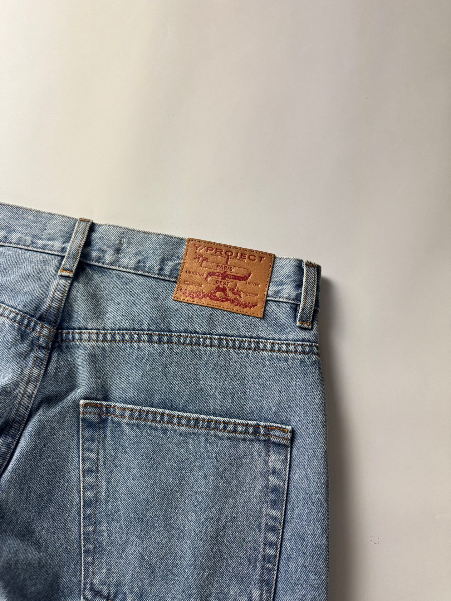 Y/Project Evergreen Cut Out Detail Blue Denim Jeans FW 2023 - 34 US