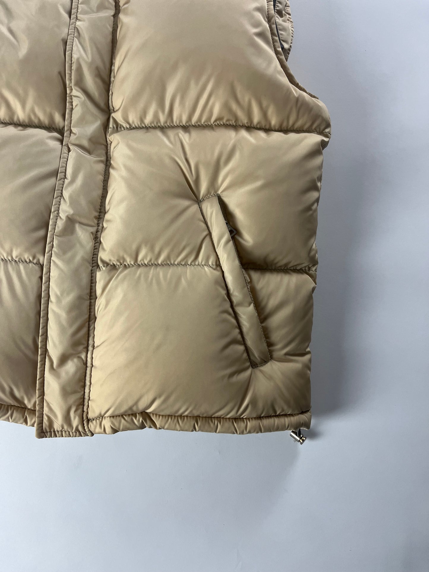 Prada Linea Rossa Cream Puffer Vest 2000s - S