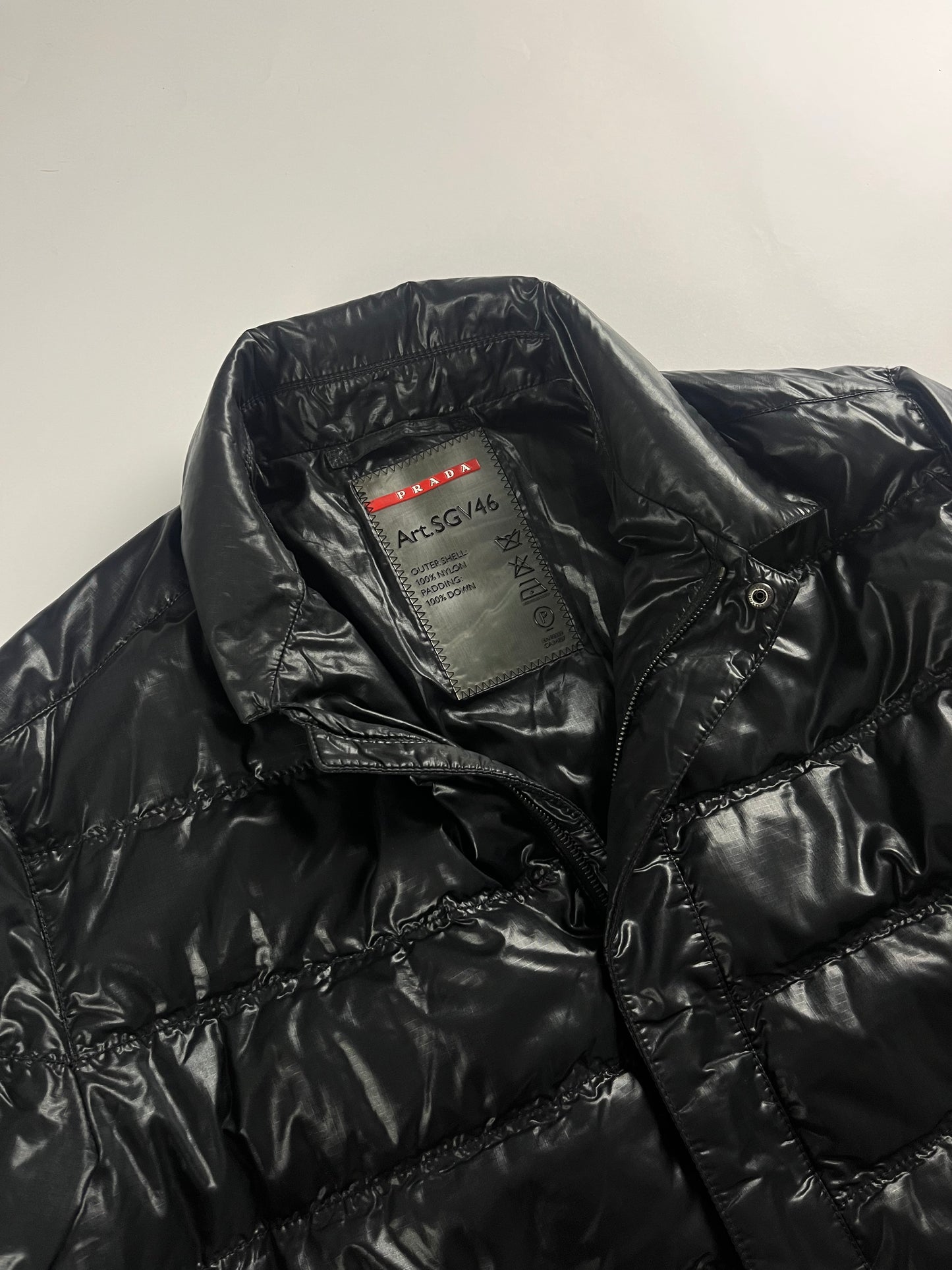 Prada Black Padded Nylon Jacket FW 2008 - L