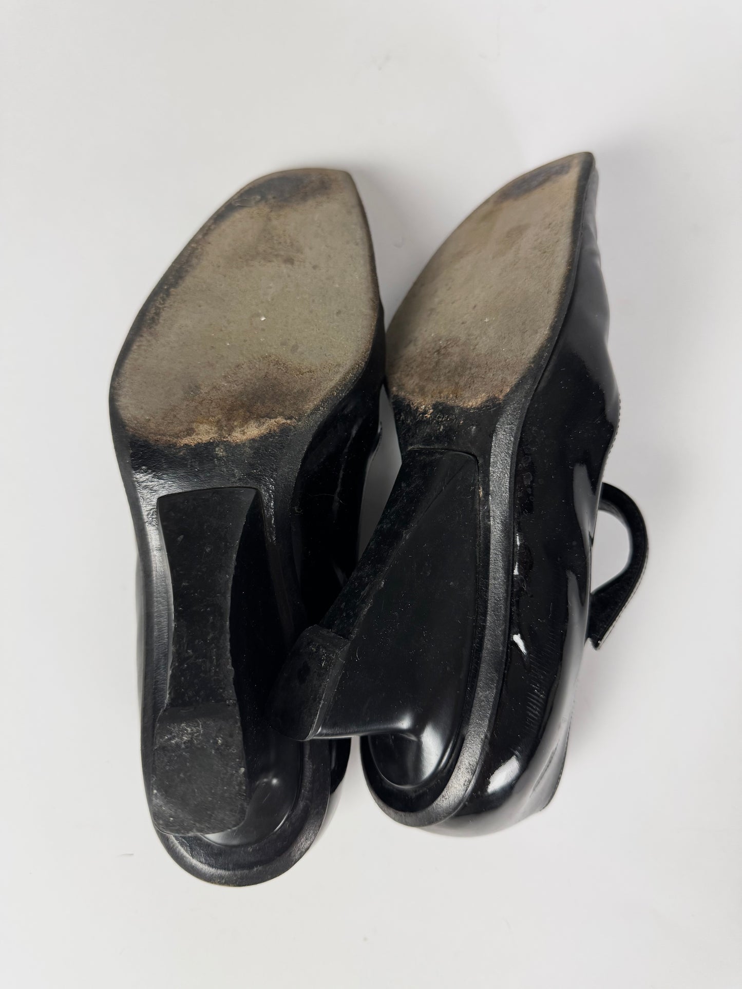 Prada Patent Leather Mary Jane Low Wedges Heels FW 1998 - 39 EU